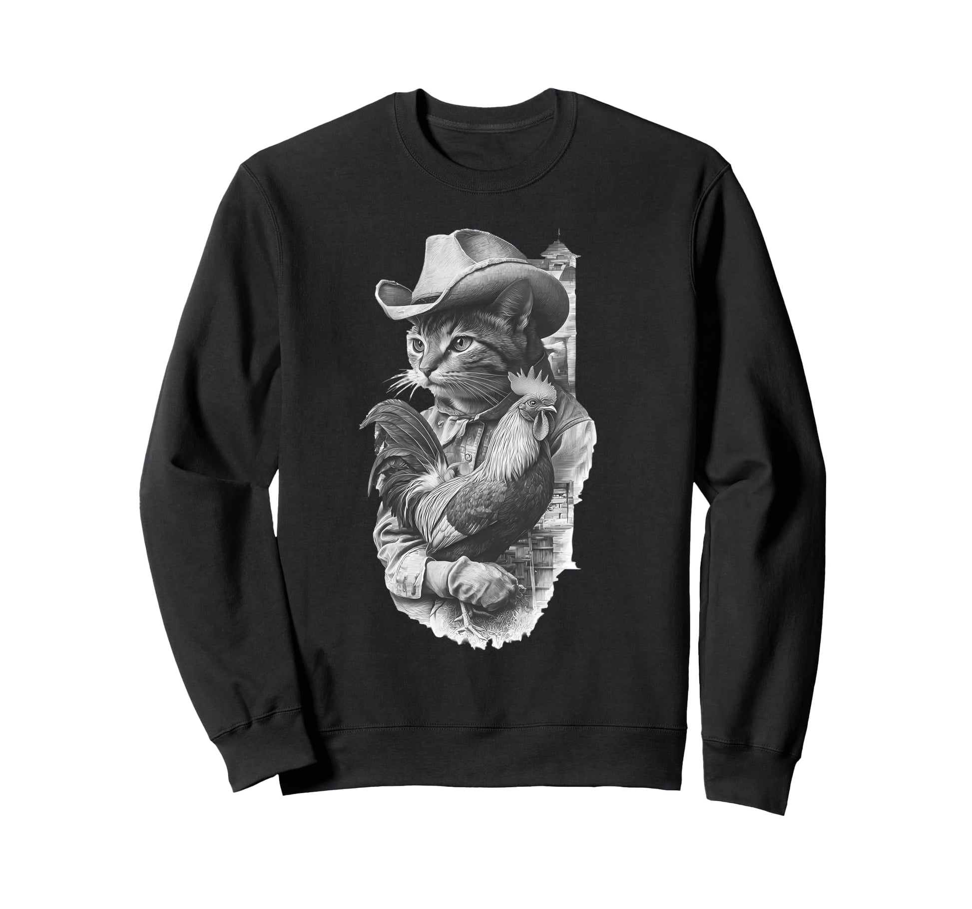 Western Country Cowgirl Funny Cowboy Sweatshirt - Graphic Print for Adults - T-Shirt, Sweatshirt, Hoodie