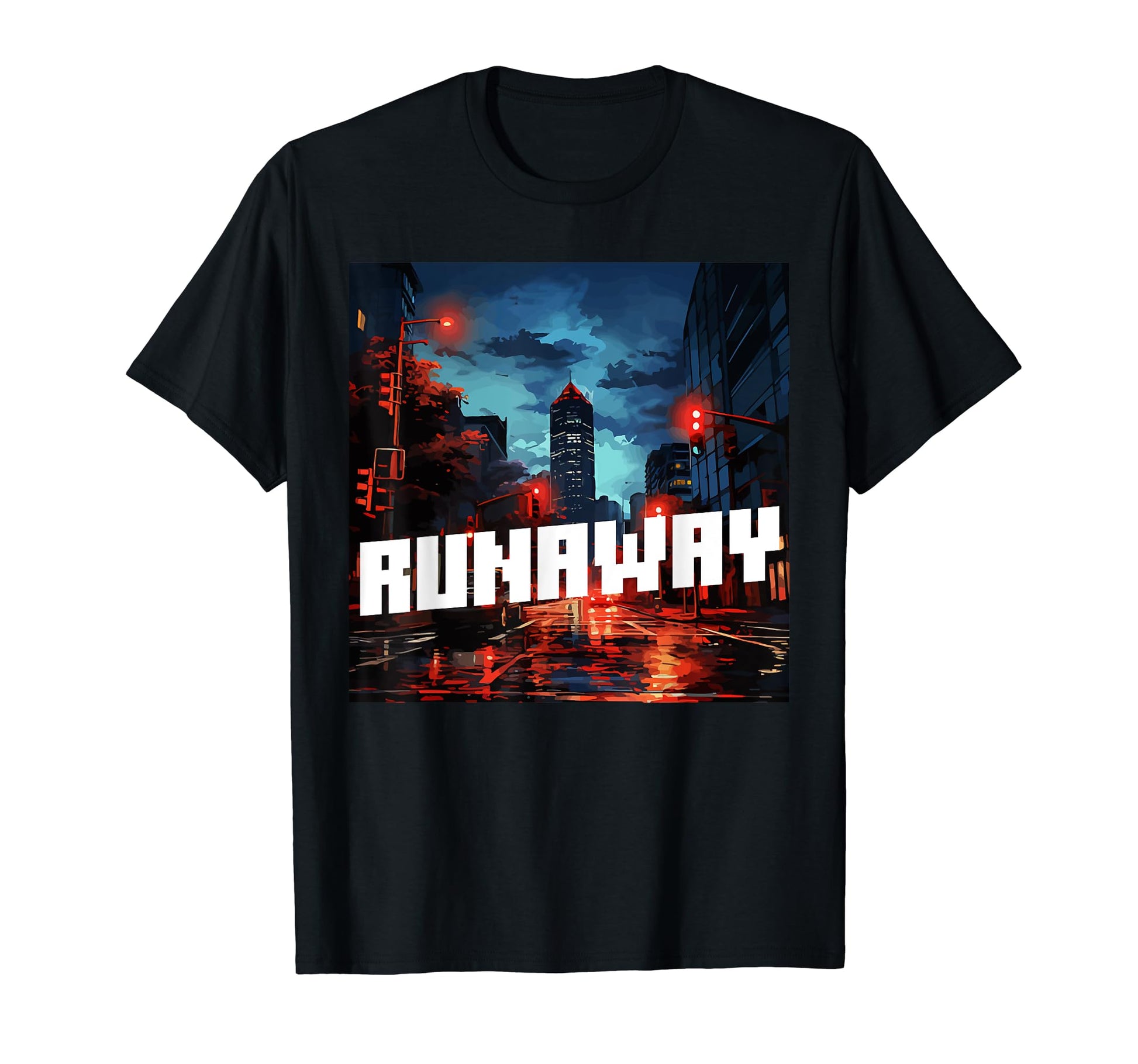 Runaway Aesthetic Vaporwave T-Shirt - Minimalist Print for Adults - T-Shirt, Sweatshirt, Hoodie