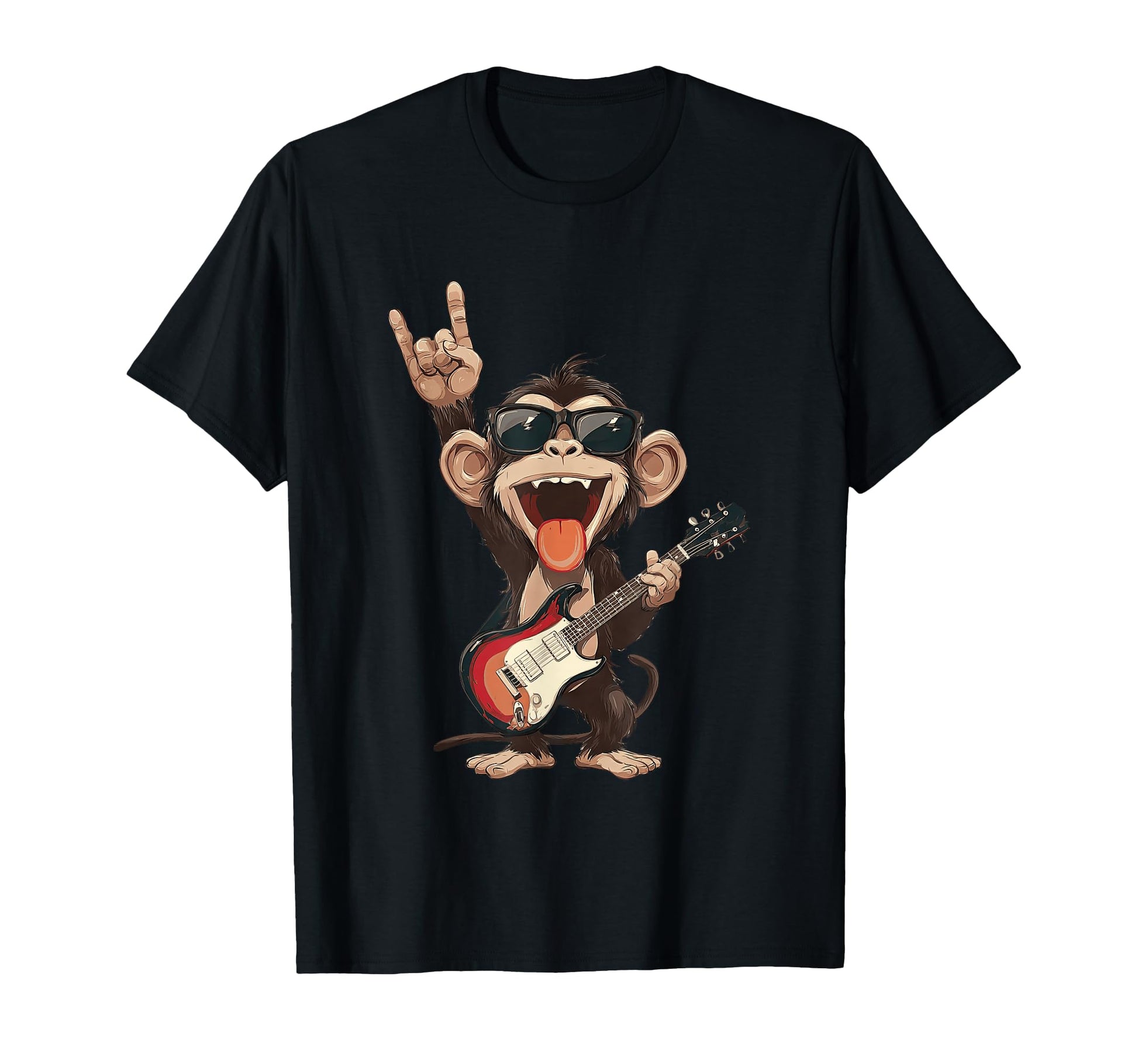 Rockstar Monkey Sunglasses Electric T-Shirt - Aesthetic Graphic Men Women - T-Shirt, Sweatshirt, Hoodie