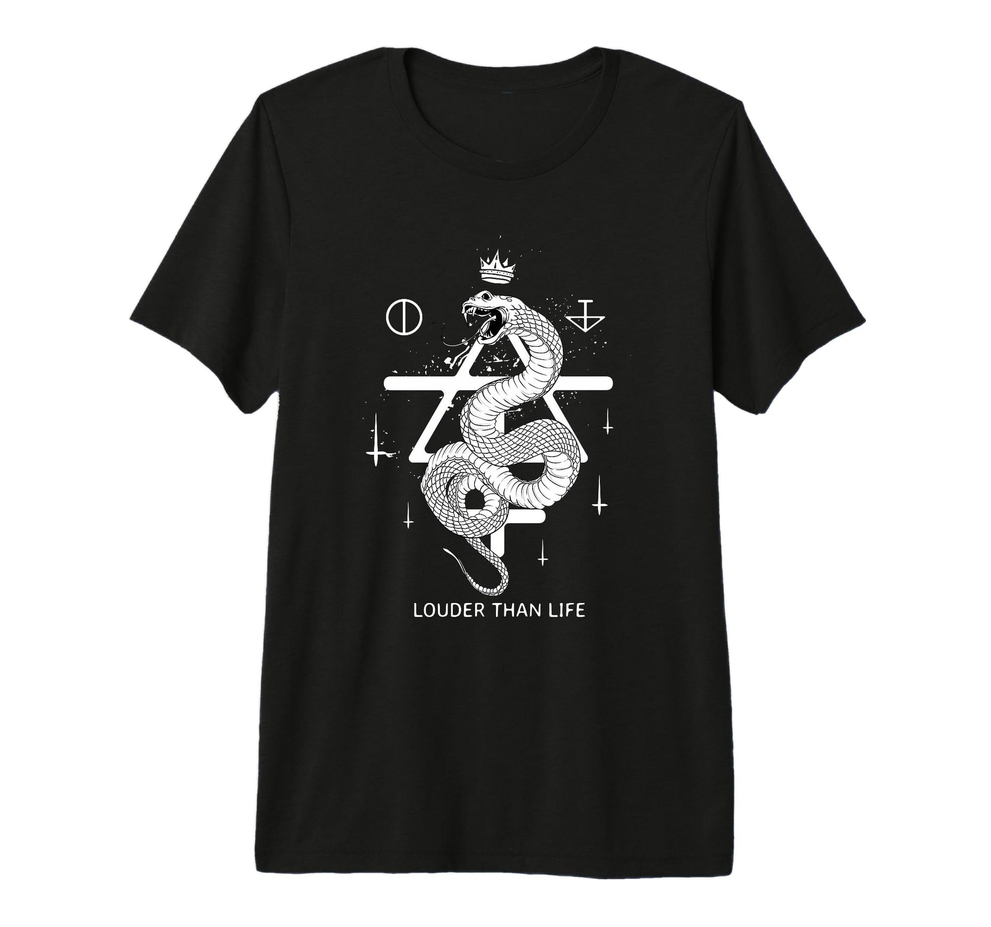 Louder Than Life Snake Crown Aesthetic T-Shirt - Minimalist Print Unisex - T-Shirt, Sweatshirt, Hoodie