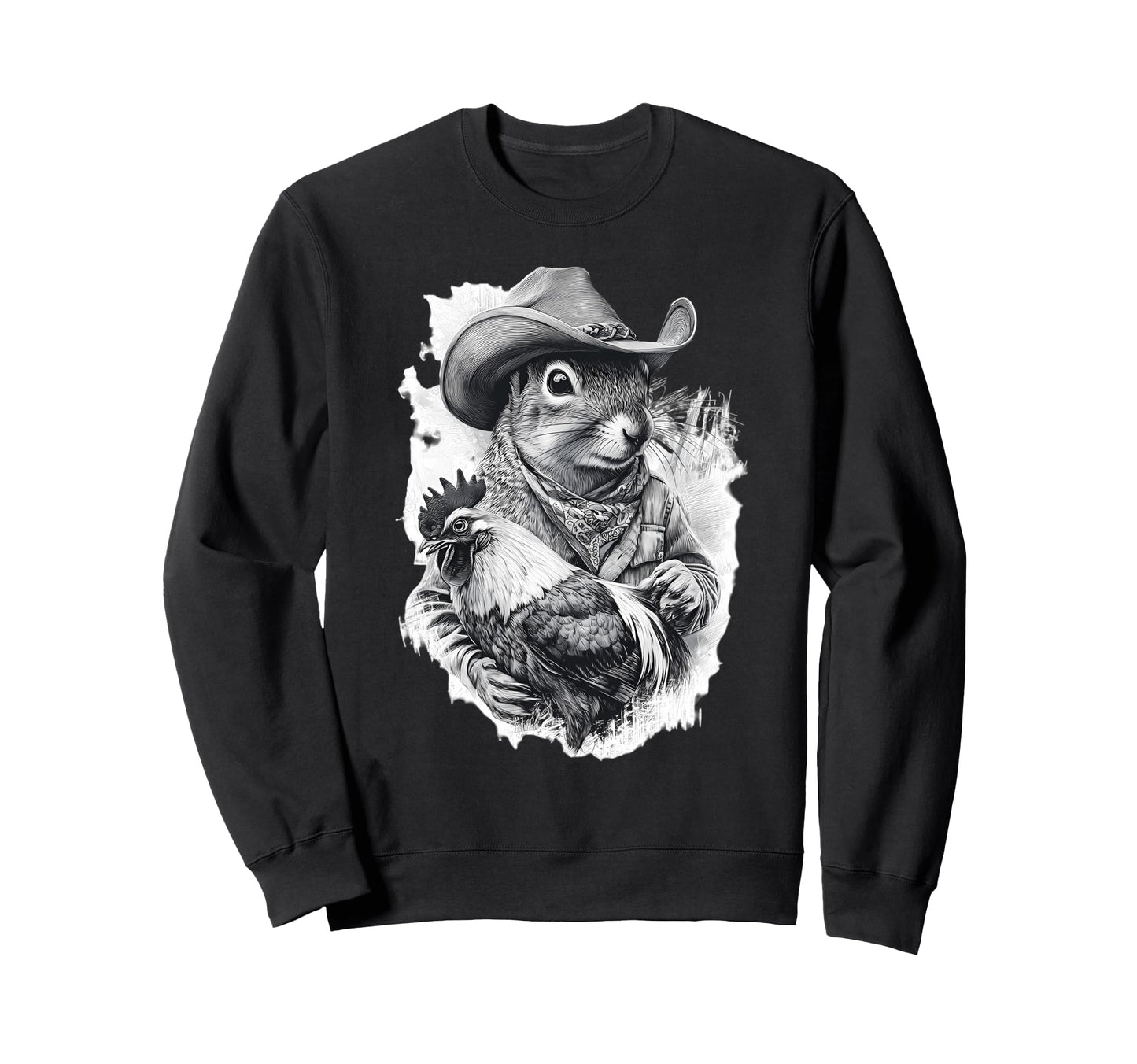 Country Cowboy Squirrel Rodeo Sweatshirt - Streetwear Style Men Women - T-Shirt, Sweatshirt, Hoodie