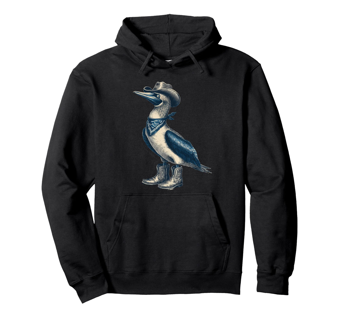 Blue Footed Booby Cowboy Cowgirl Hoodie - Aesthetic Graphic Men Women - T-Shirt, Sweatshirt, Hoodie