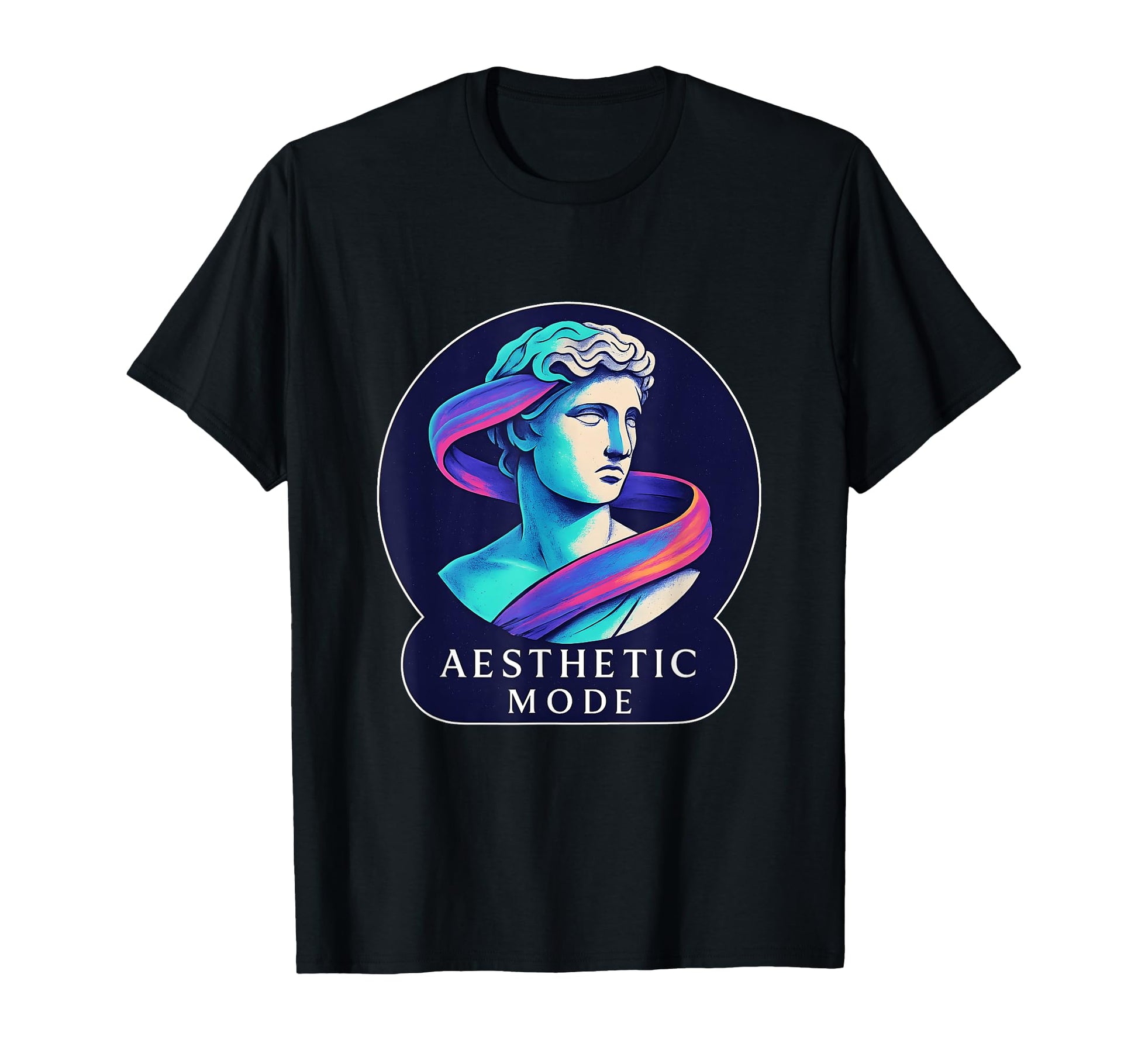 Aesthetic Mode Vaporwave Statue Ribbon Hoodie - Graphic Print Unisex - T-Shirt, Sweatshirt, Hoodie
