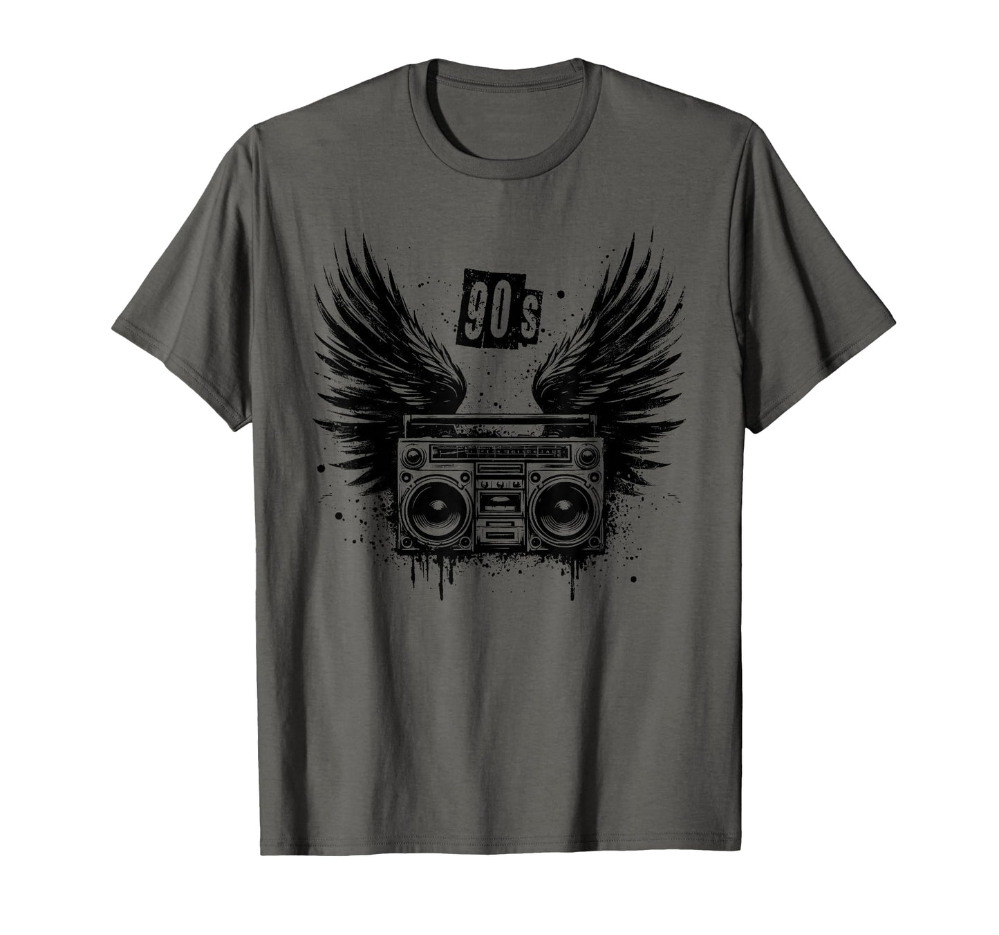 Boombox Wings 90S Ghettoblaster Hip T-Shirt - Streetwear Style for Adults - T-Shirt, Sweatshirt, Hoodie