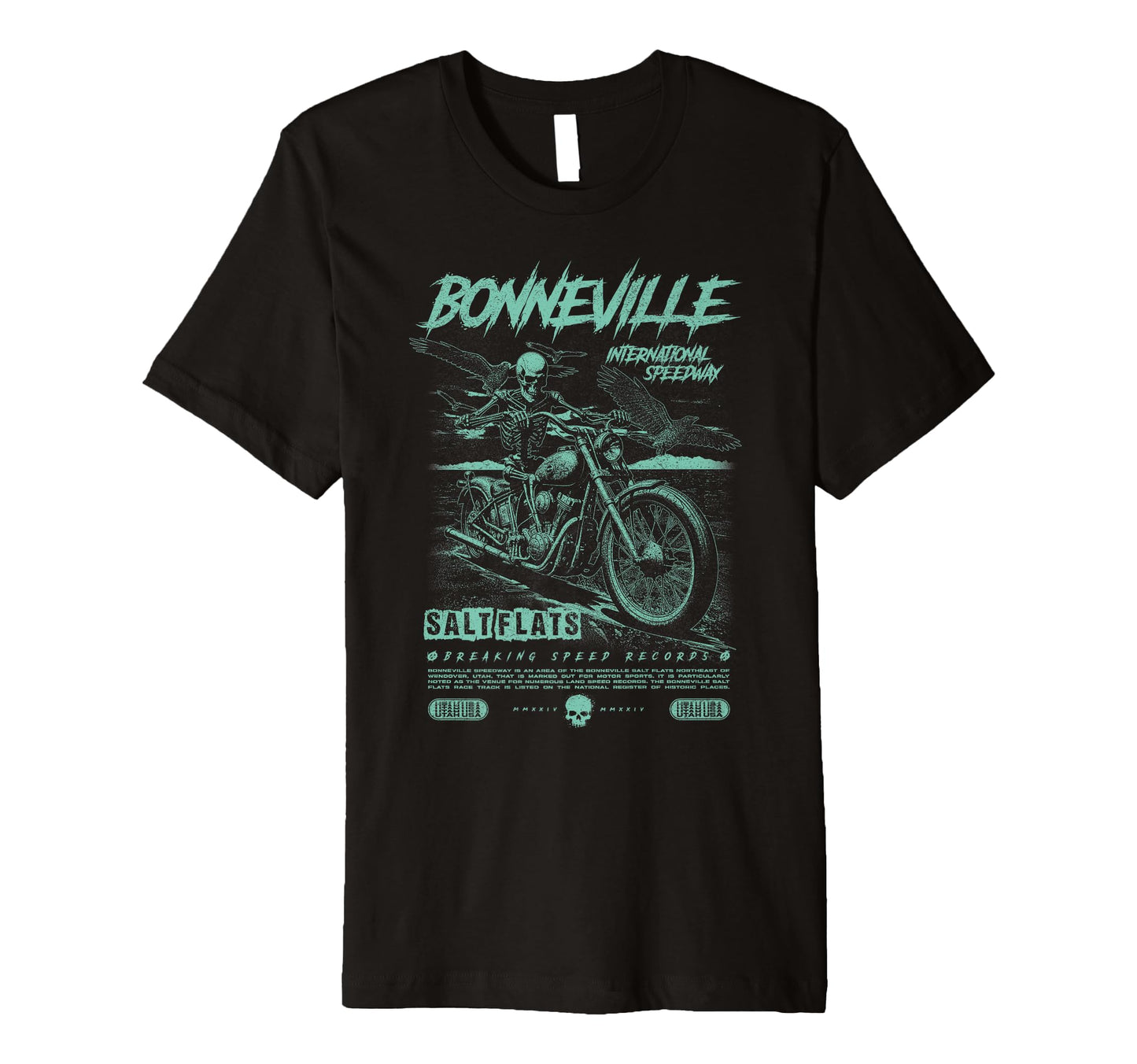 Bonneville Salt Flats Motorcycle T-Shirt - Minimalist Print Men Women - T-Shirt, Sweatshirt, Hoodie