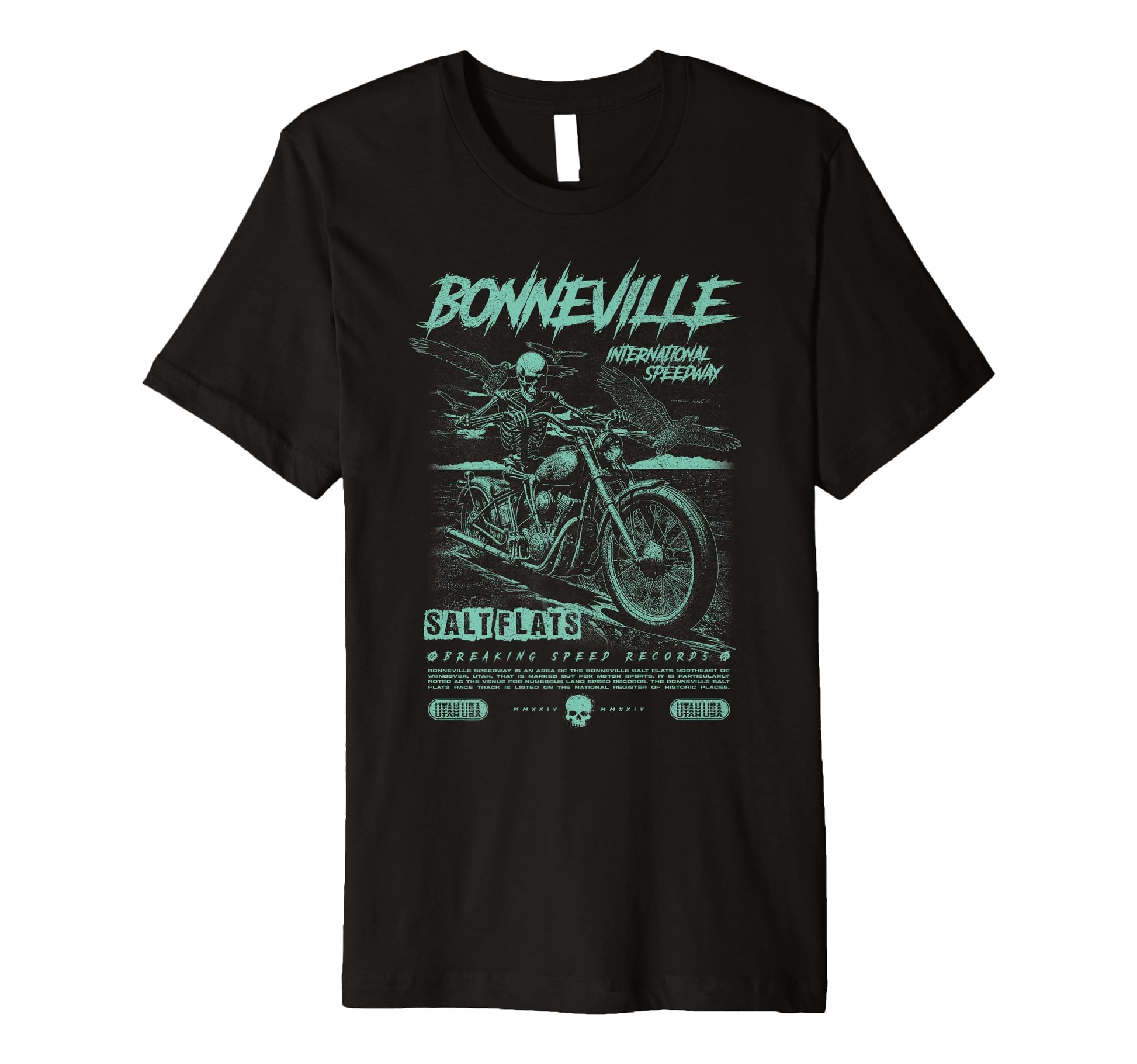 Bonneville Salt Flats Motorcycle T-Shirt - Minimalist Print Men Women - T-Shirt, Sweatshirt, Hoodie