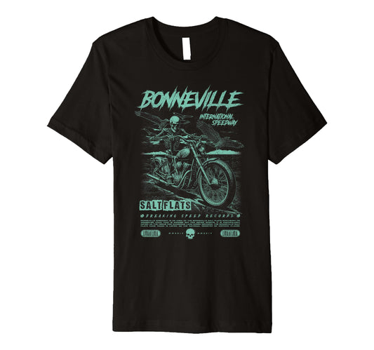 Bonneville Salt Flats Motorcycle T-Shirt - Minimalist Print Men Women - T-Shirt, Sweatshirt, Hoodie