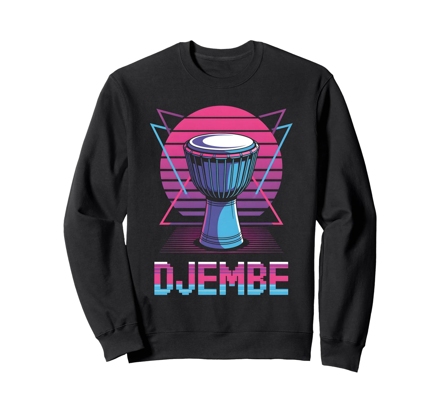 Vaporwave Djembe Aesthetic Sweatshirt - Fun Novelty Design Unisex - T-Shirt, Sweatshirt, Hoodie