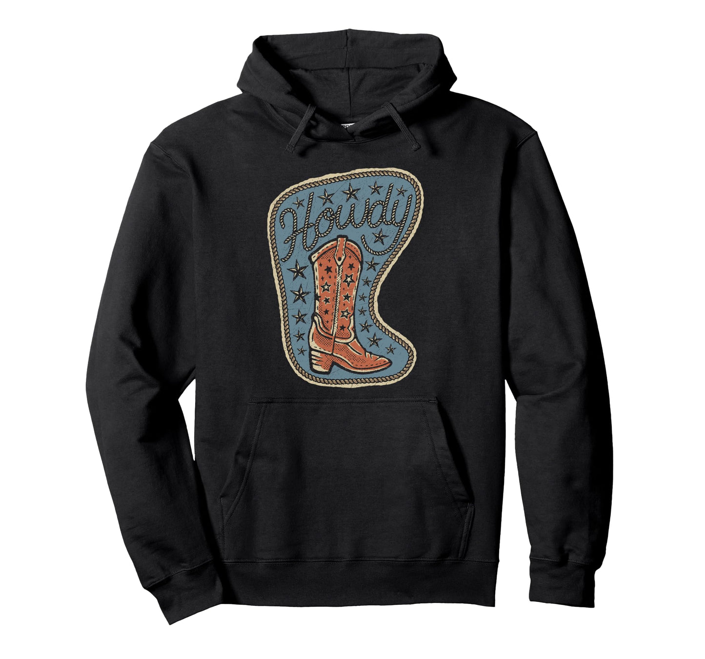 Rodeo Howdy Cowgirl Cowboy Boots Hoodie - Unique Graphic for Adults - T-Shirt, Sweatshirt, Hoodie