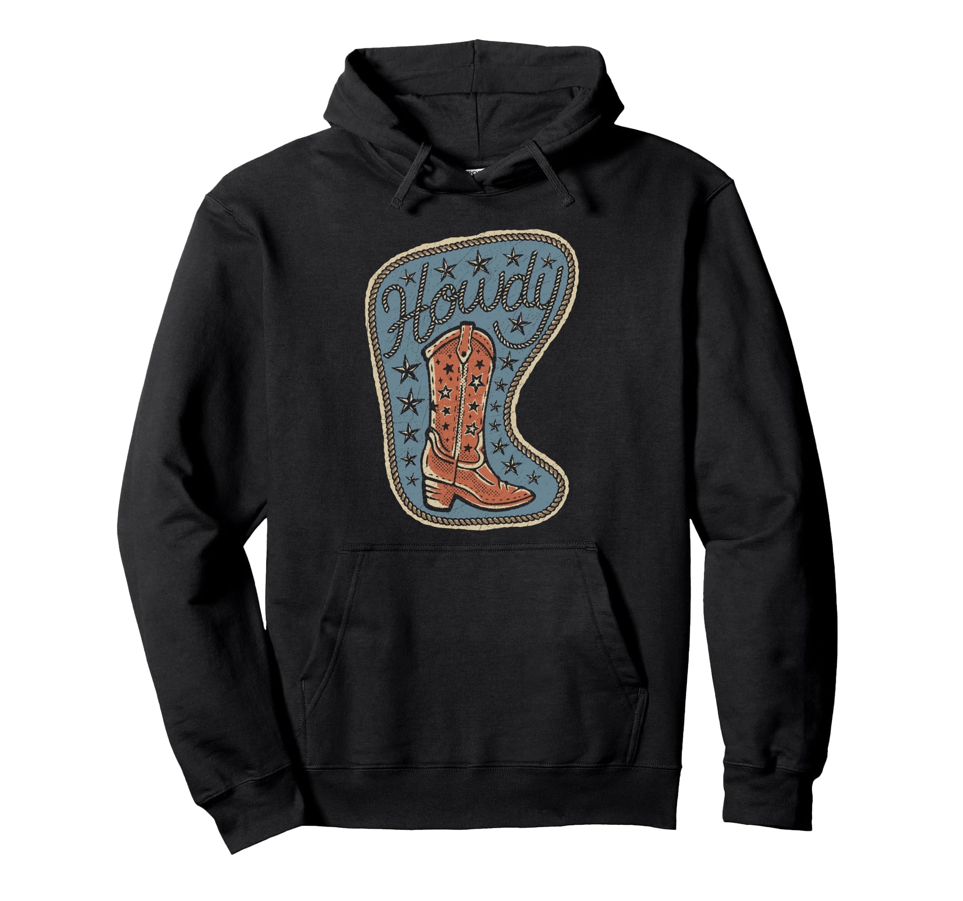 Rodeo Howdy Cowgirl Cowboy Boots Hoodie - Unique Graphic for Adults - T-Shirt, Sweatshirt, Hoodie