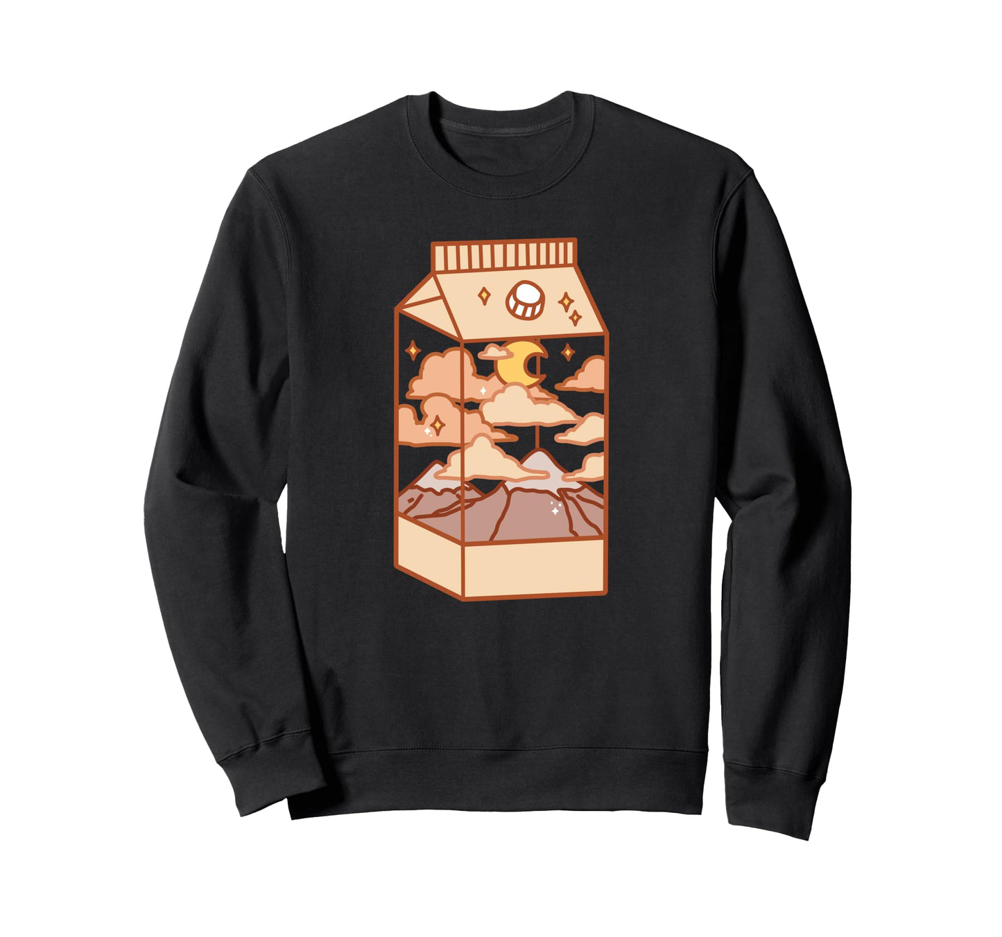 Japanese Aesthetic Milk Box Artwork Sweatshirt - Streetwear Style Unisex - T-Shirt, Sweatshirt, Hoodie