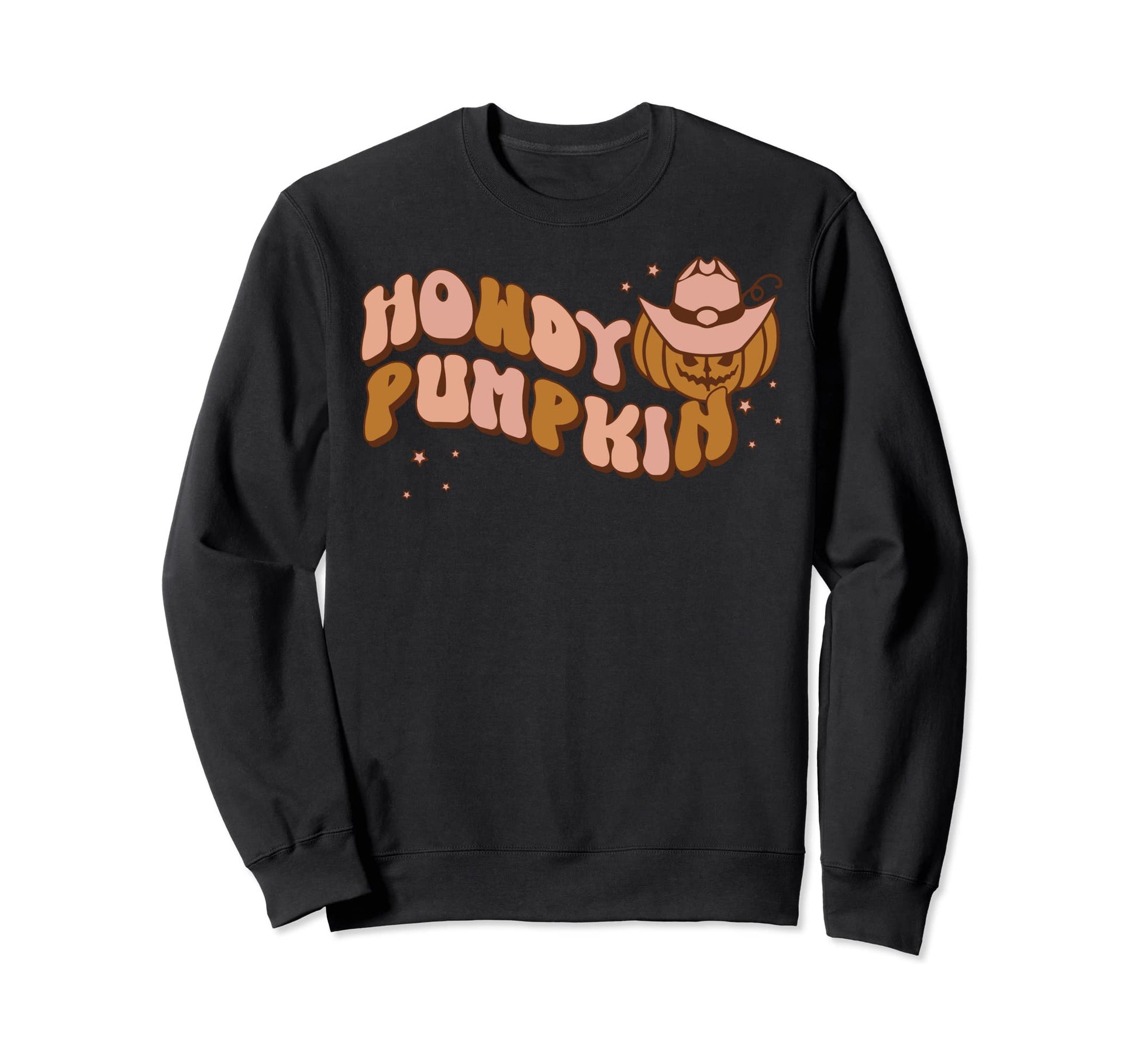 Howdy Pumpkin Fall Halloween Sweatshirt - Novelty Apparel for Adults - T-Shirt, Sweatshirt, Hoodie