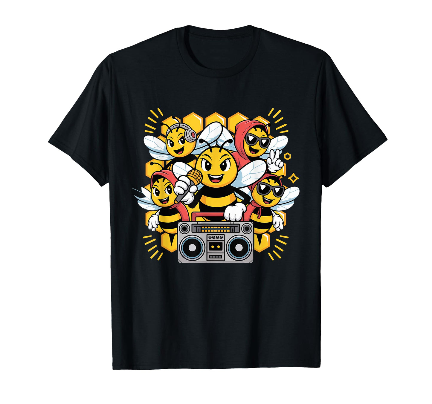 Bees Hip Hop Dance Crew Old School Rap T-Shirt - Unique Graphic Men Women - T-Shirt, Sweatshirt, Hoodie