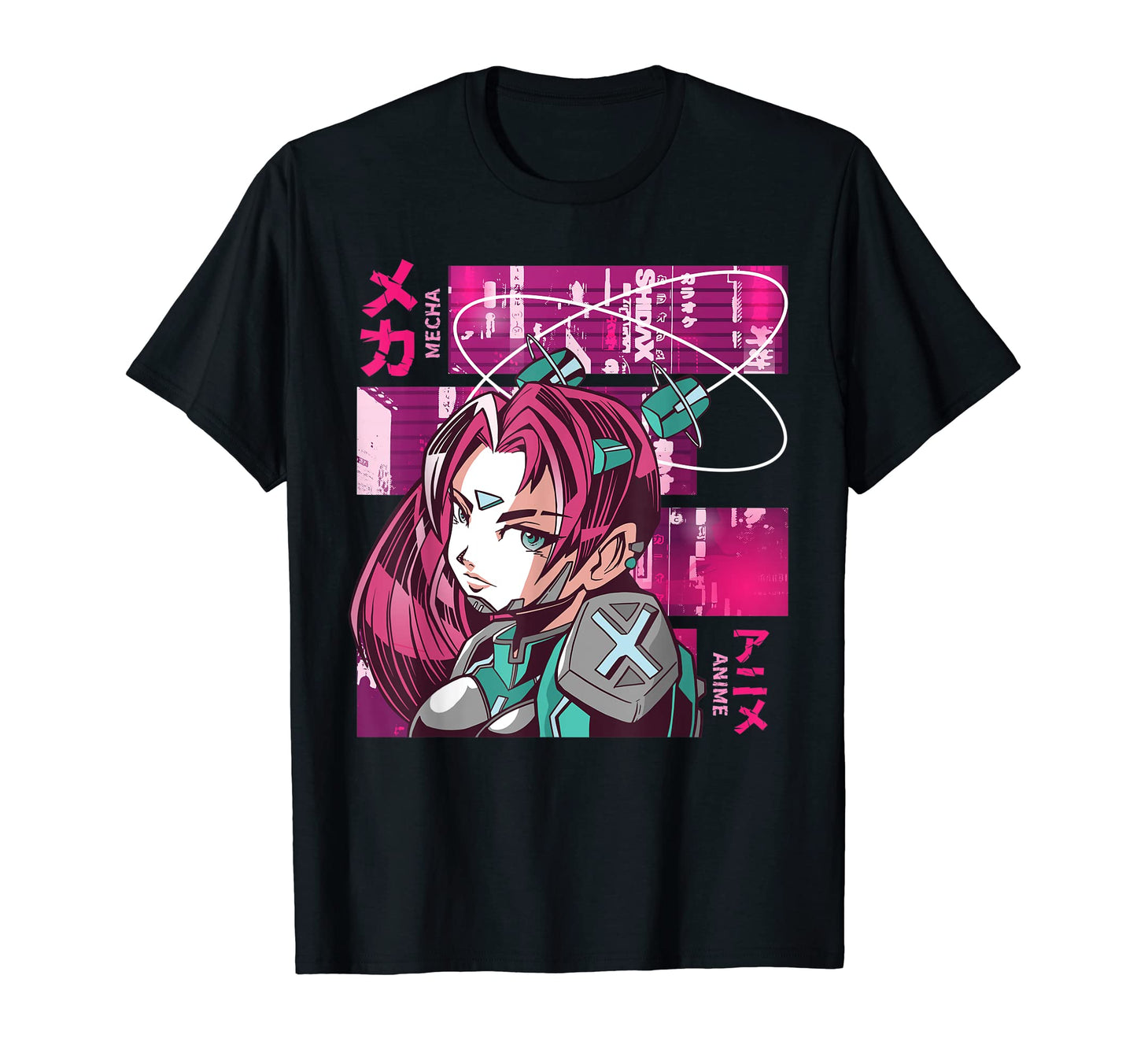 Mecha Anime Japanese Vaporwave City T-Shirt - Aesthetic Graphic Men Women - T-Shirt, Sweatshirt, Hoodie