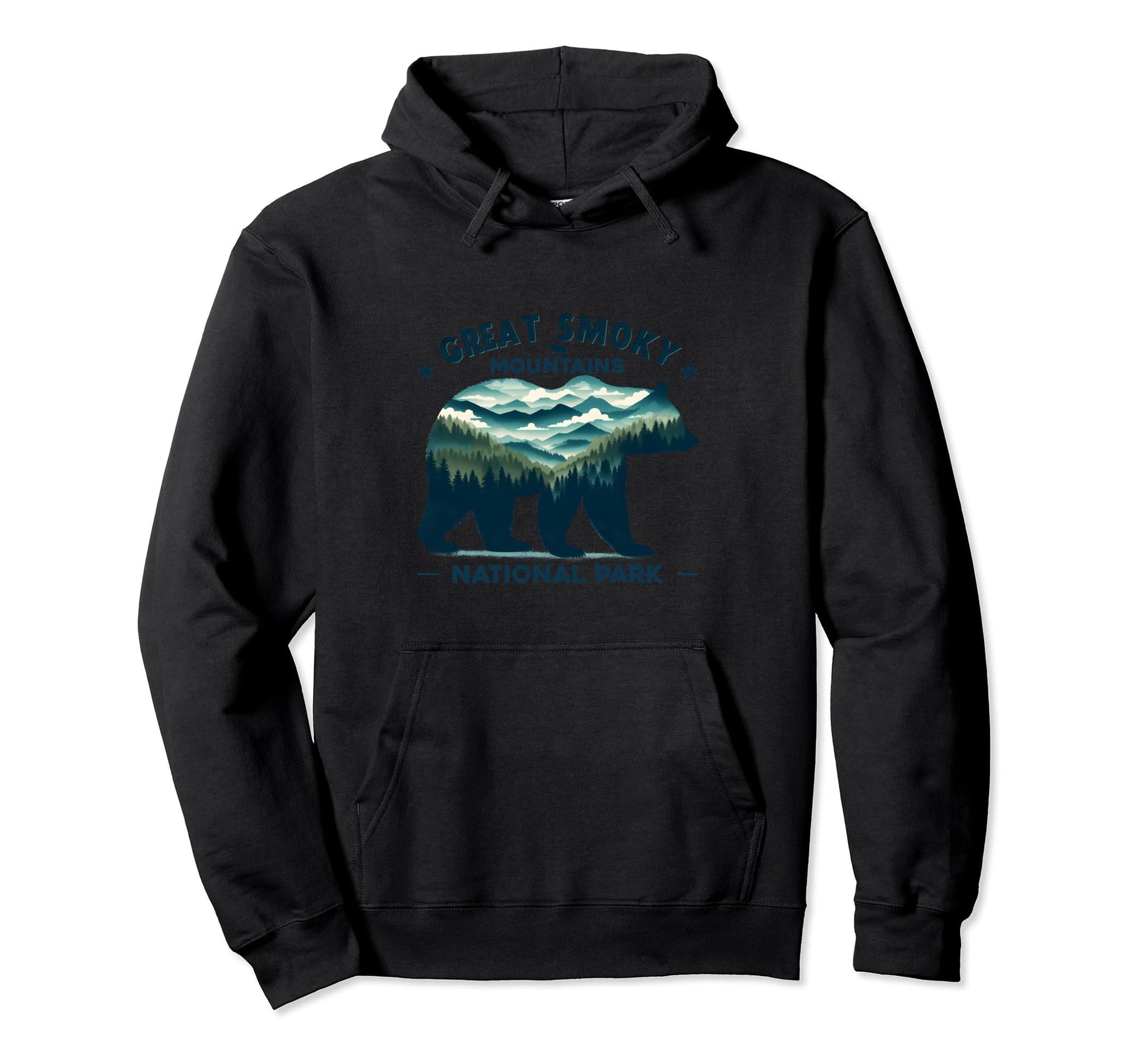 Great Smoky Mountains National Park Bear Hoodie - Unique Graphic Men Women - T-Shirt, Sweatshirt, Hoodie