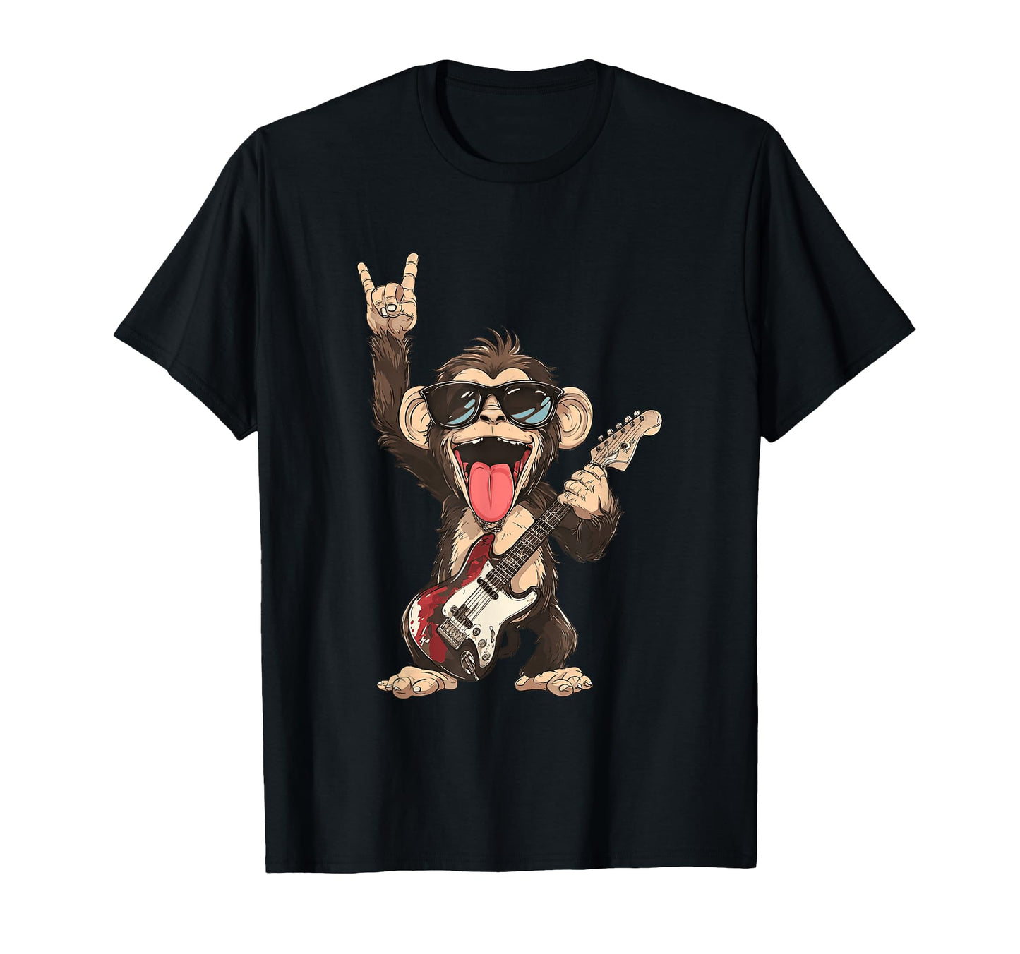 Rockstar Monkey Sunglasses T-Shirt - Casual Everyday Wear for Adults - T-Shirt, Sweatshirt, Hoodie