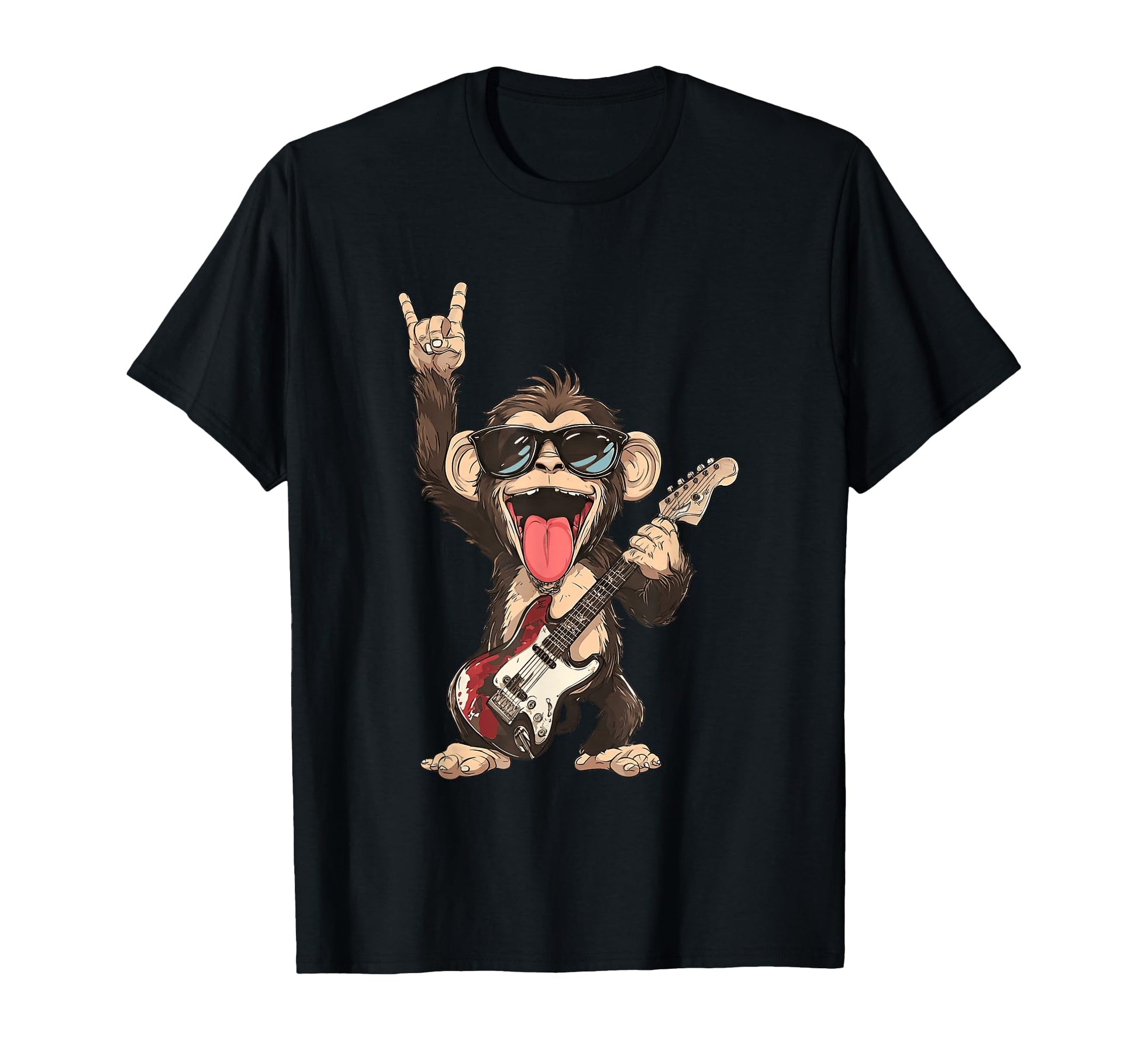 Rockstar Monkey Sunglasses T-Shirt - Casual Everyday Wear for Adults - T-Shirt, Sweatshirt, Hoodie