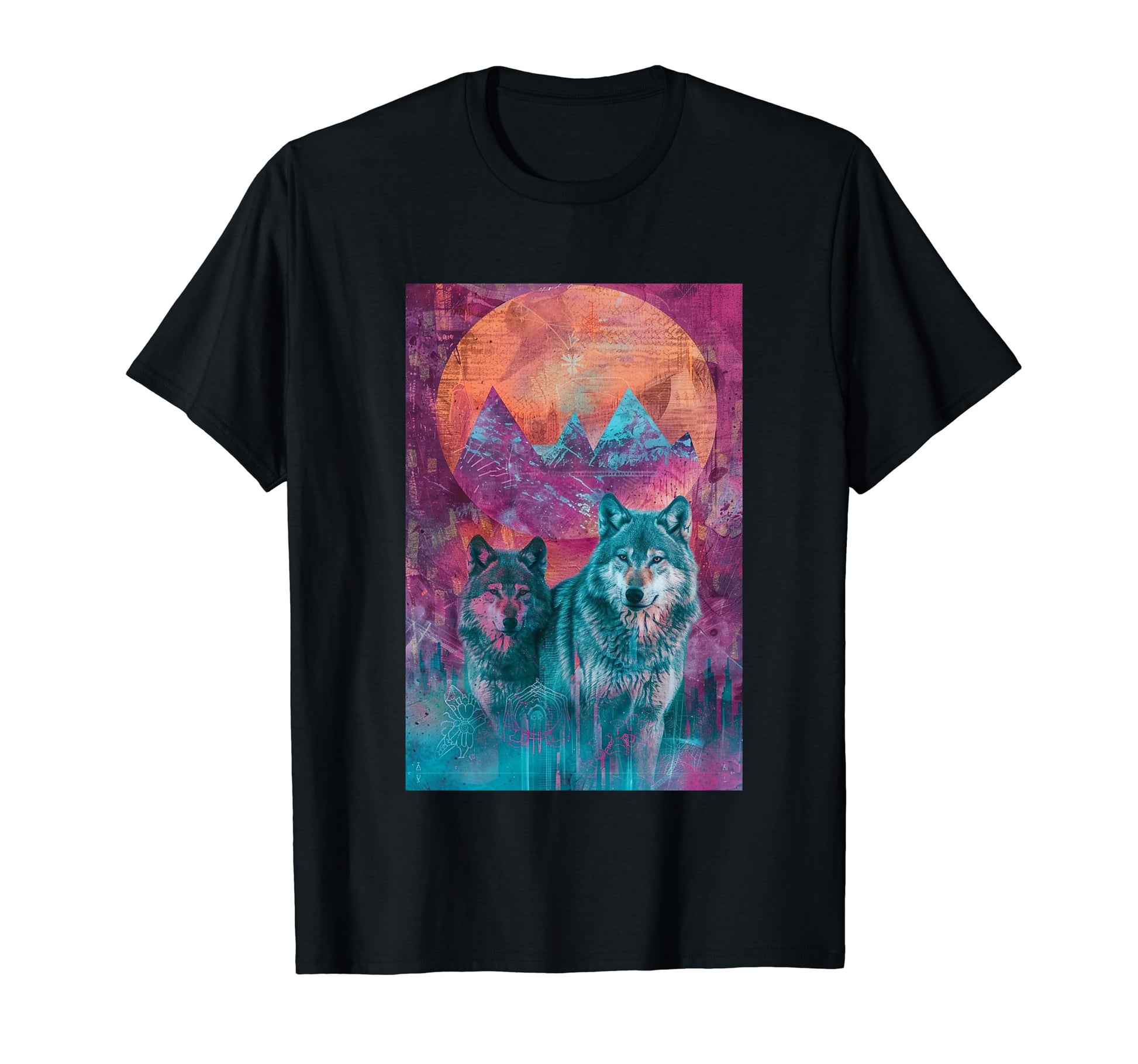 Boho Mystic Wolf Art T-Shirt - Trendy Graphic Men Women - T-Shirt, Sweatshirt, Hoodie