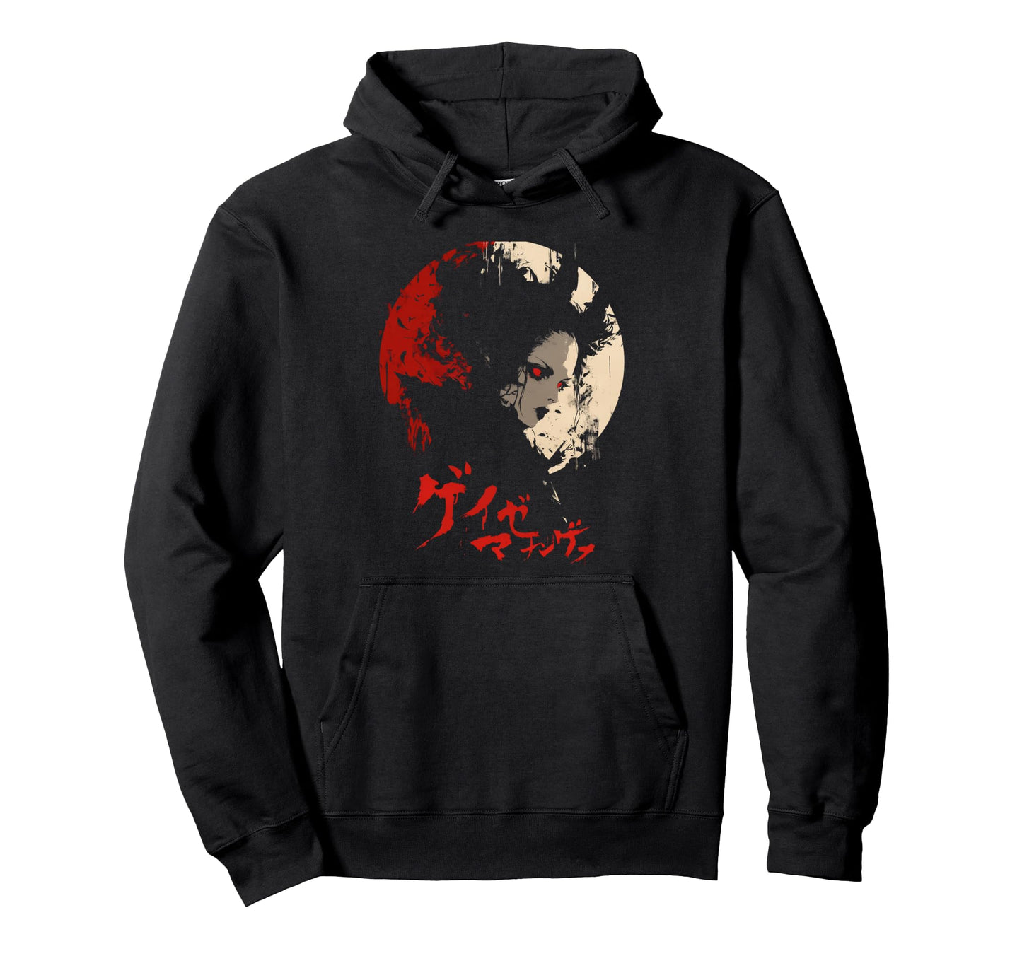Goth Grunge Demon Anime Waifu Horror Hoodie - Custom Art Print Men Women - T-Shirt, Sweatshirt, Hoodie