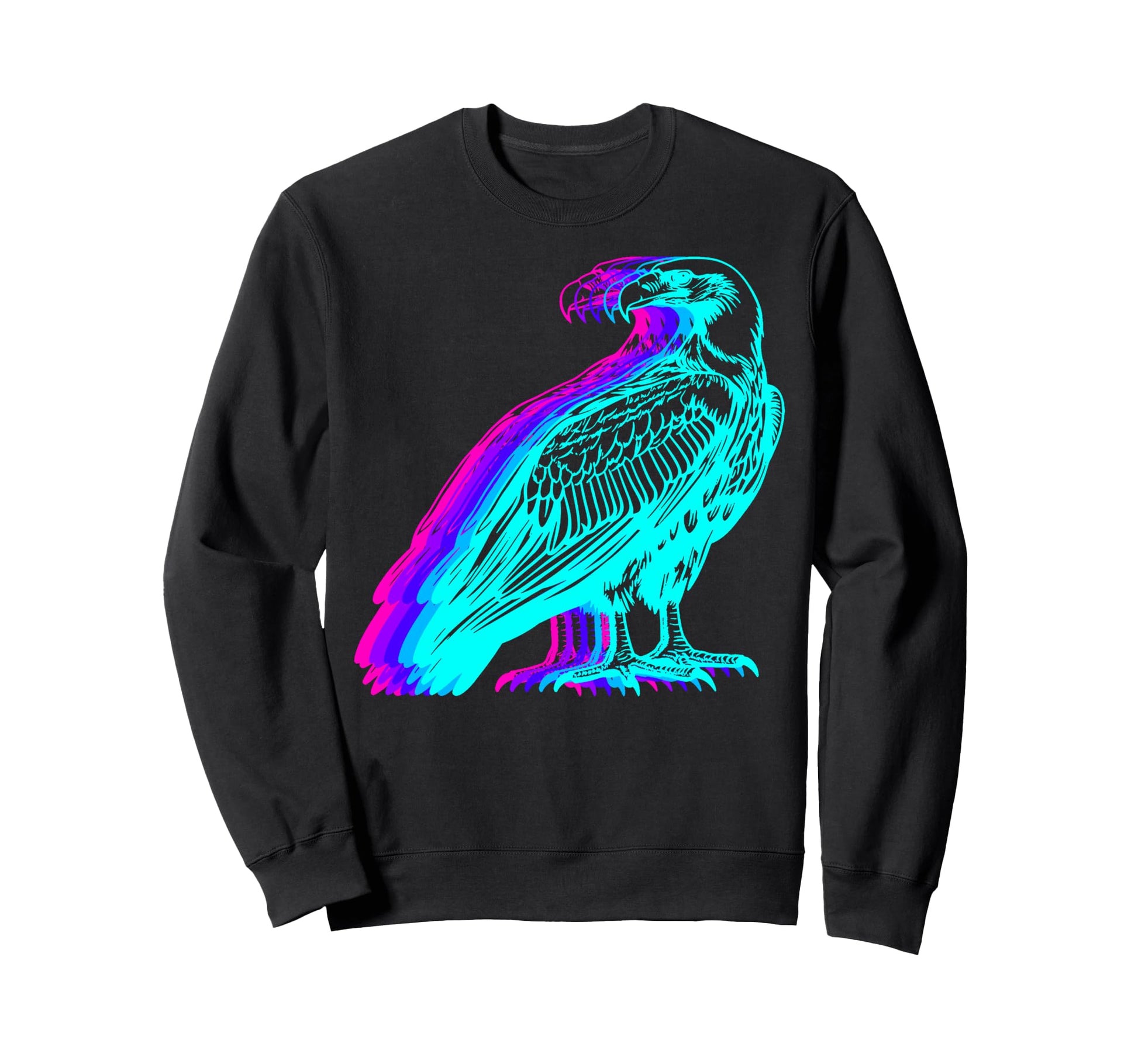 Vulture Bird Vaporwave Sweatshirt - Unique Graphic Men Women - T-Shirt, Sweatshirt, Hoodie