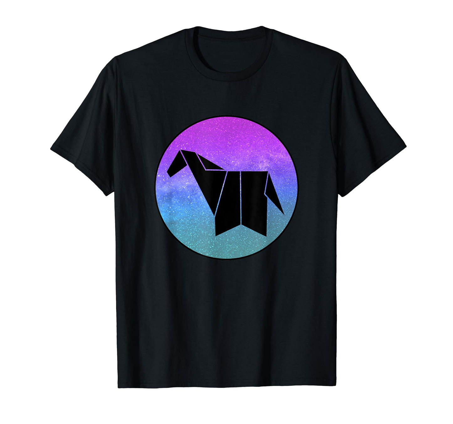 Horse Origami Galaxy Vaporwave Aesthetic T-Shirt - Graphic Print Unisex - T-Shirt, Sweatshirt, Hoodie