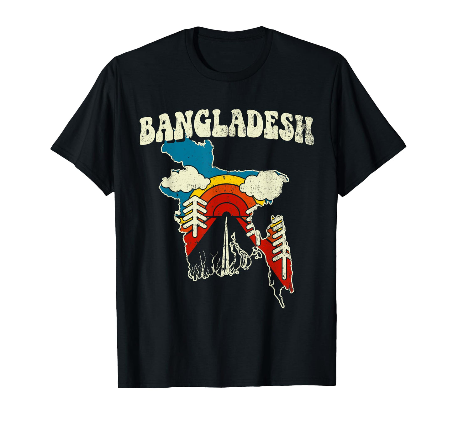 Bangladesh Bengali Country Rainbow T-Shirt - Fun Novelty Design for Adults - T-Shirt, Sweatshirt, Hoodie
