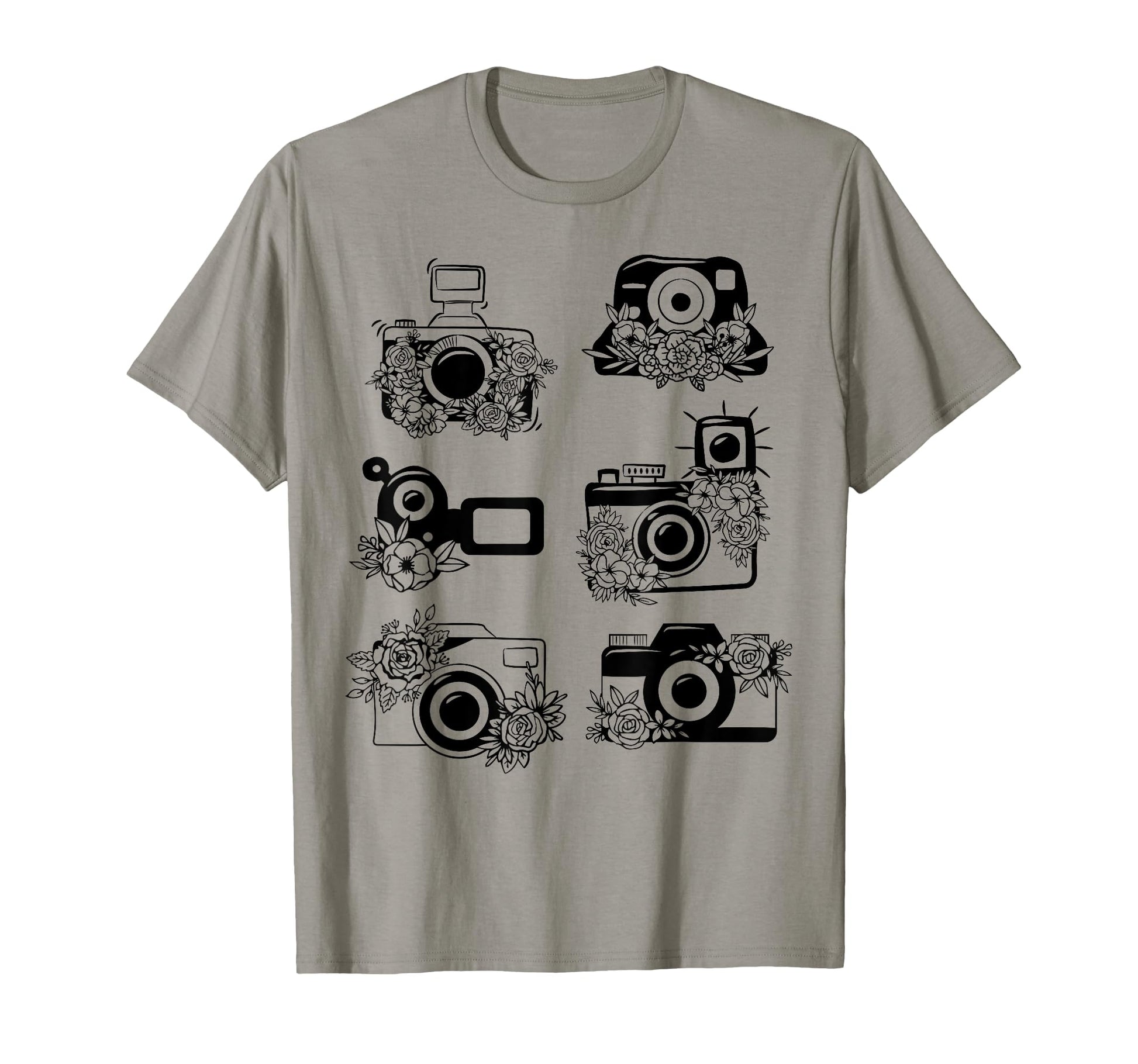 Photographer Storyteller Camera Floral T-Shirt - Unique Graphic Unisex - T-Shirt, Sweatshirt, Hoodie