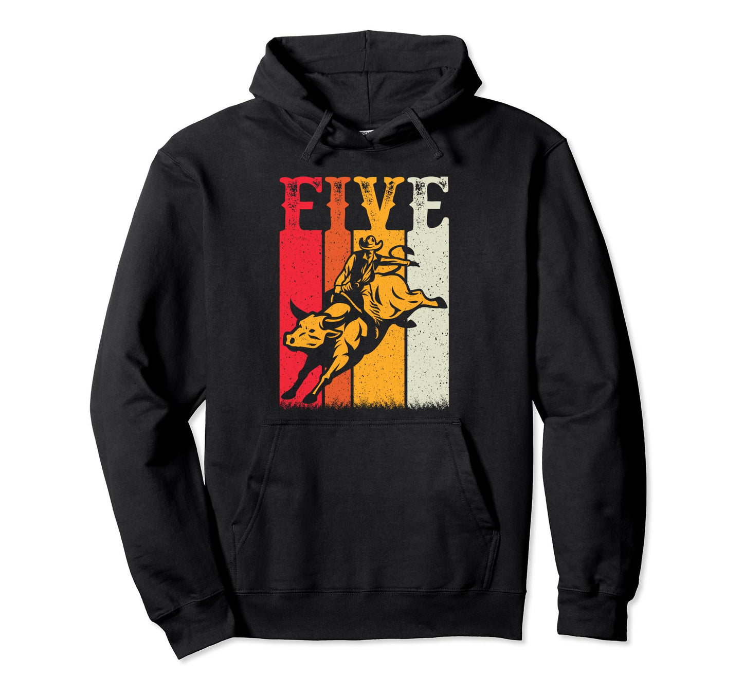 Bull Riding 5Th Birthday 5 Year Old Hoodie - Streetwear Style Men Women - T-Shirt, Sweatshirt, Hoodie