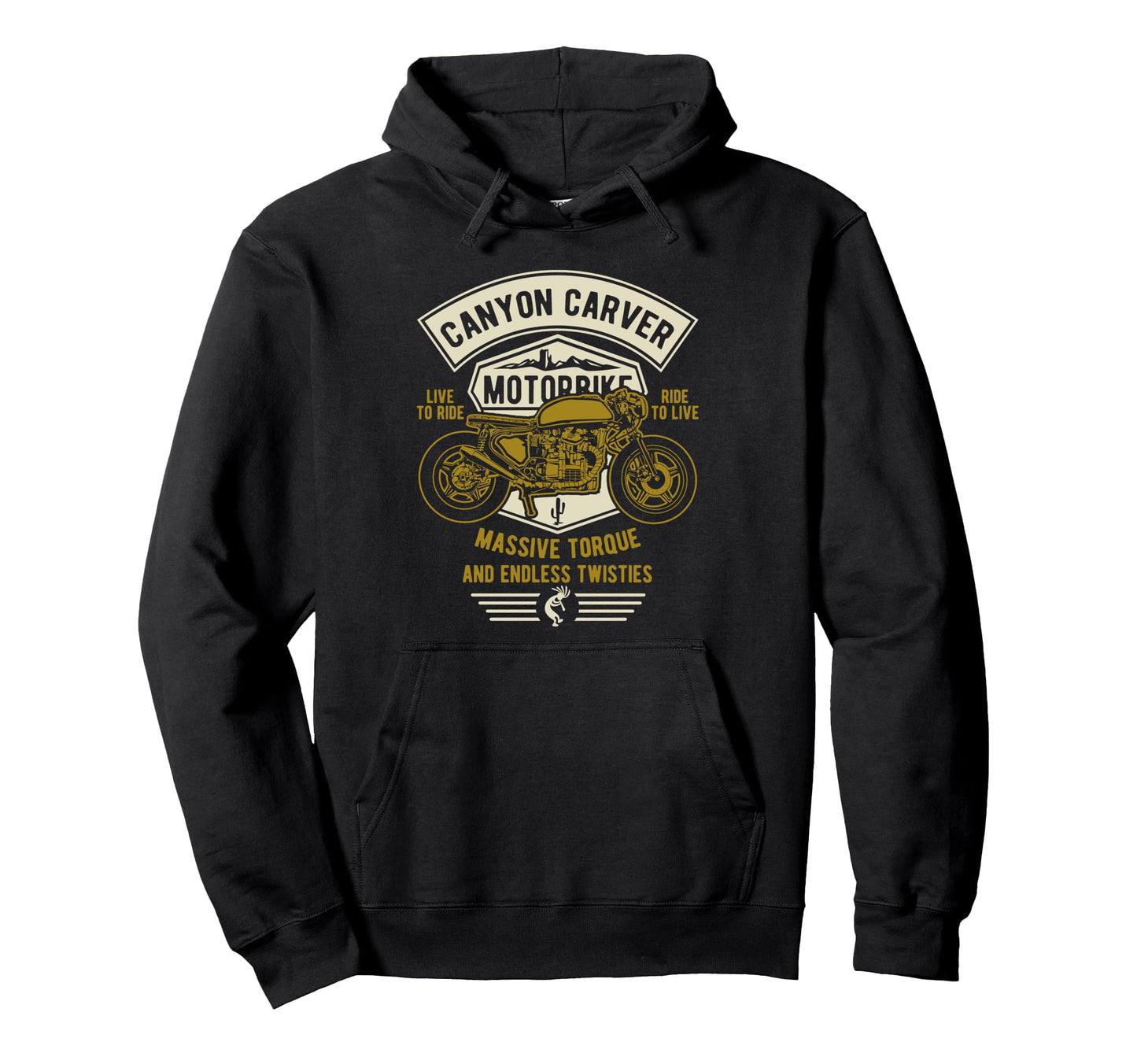 Canyon Carver Motorcycle Hoodie - Unique Graphic Unisex - T-Shirt, Sweatshirt, Hoodie