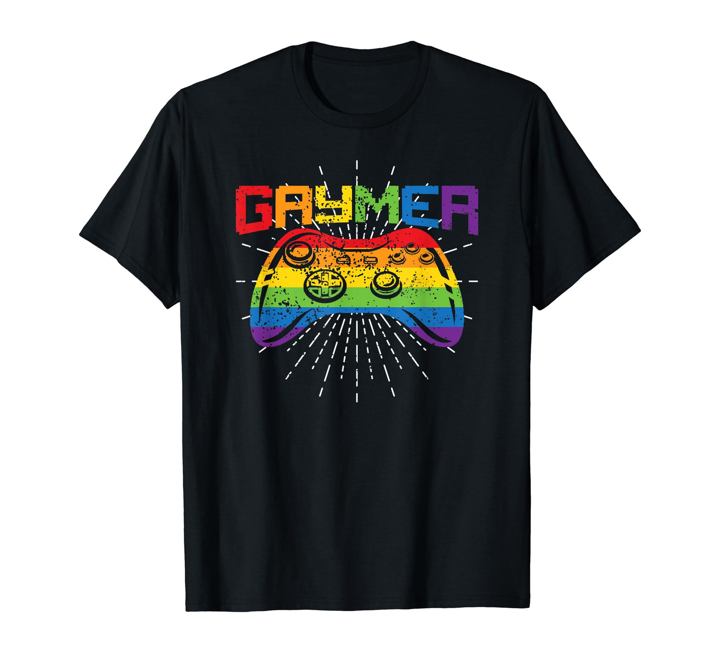 Gamer Rainbow Controller Aesthetic T-Shirt - Fun Novelty Design for Adults - T-Shirt, Sweatshirt, Hoodie