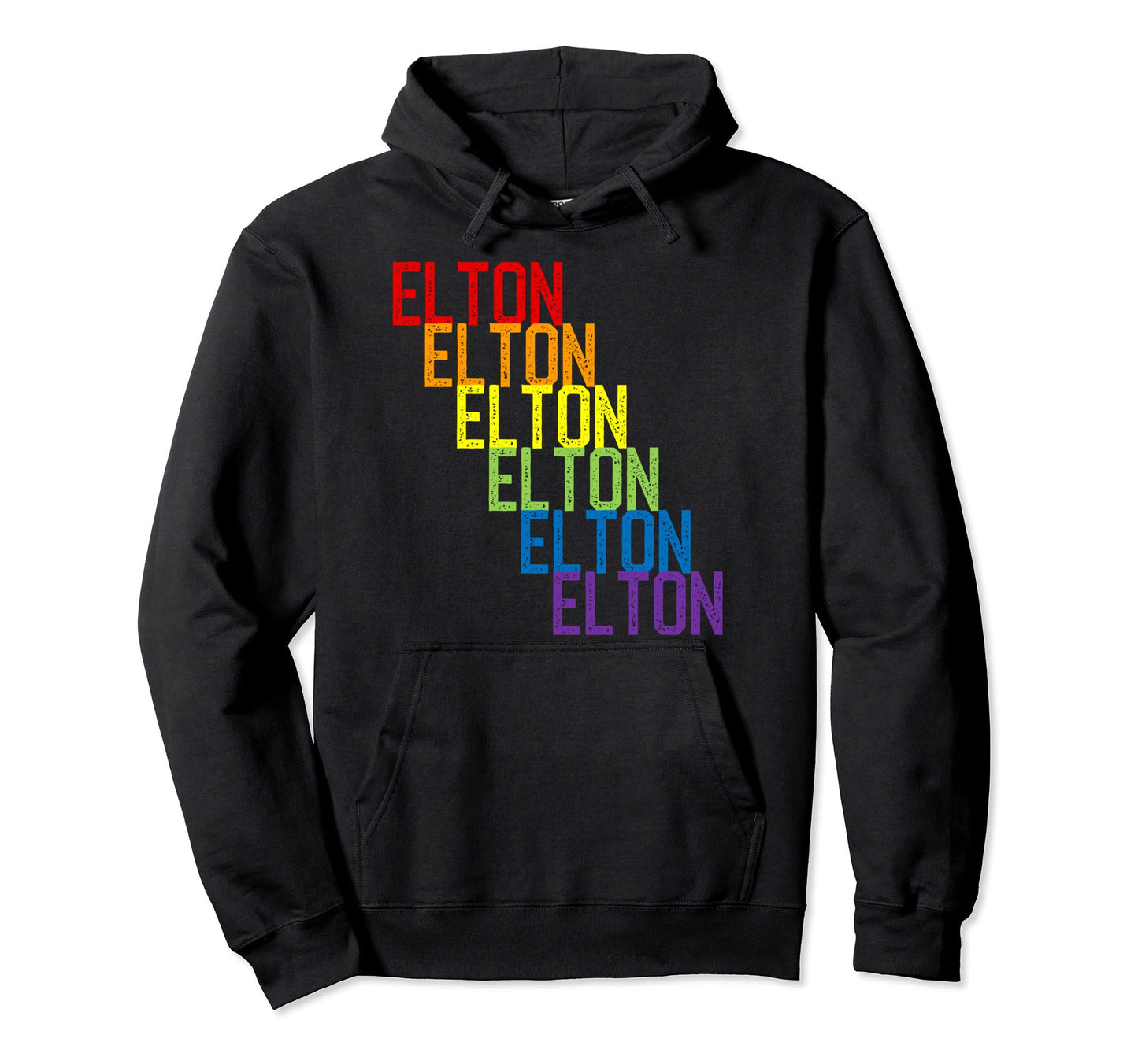 Elton Rainbow Hoodie - Fun Novelty Design for Adults - T-Shirt, Sweatshirt, Hoodie