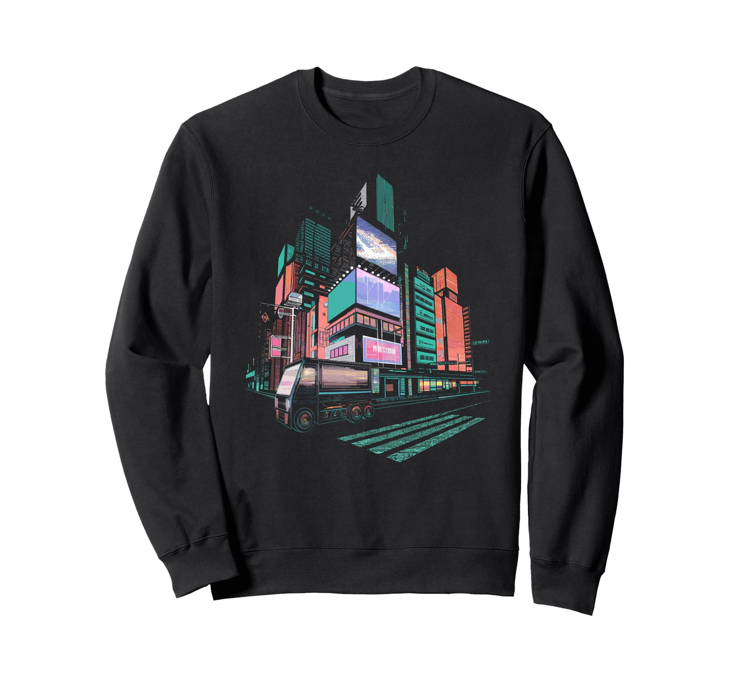 Vaporwave Japanese Streetwear Sweatshirt - Graphic Print for Adults - T-Shirt, Sweatshirt, Hoodie