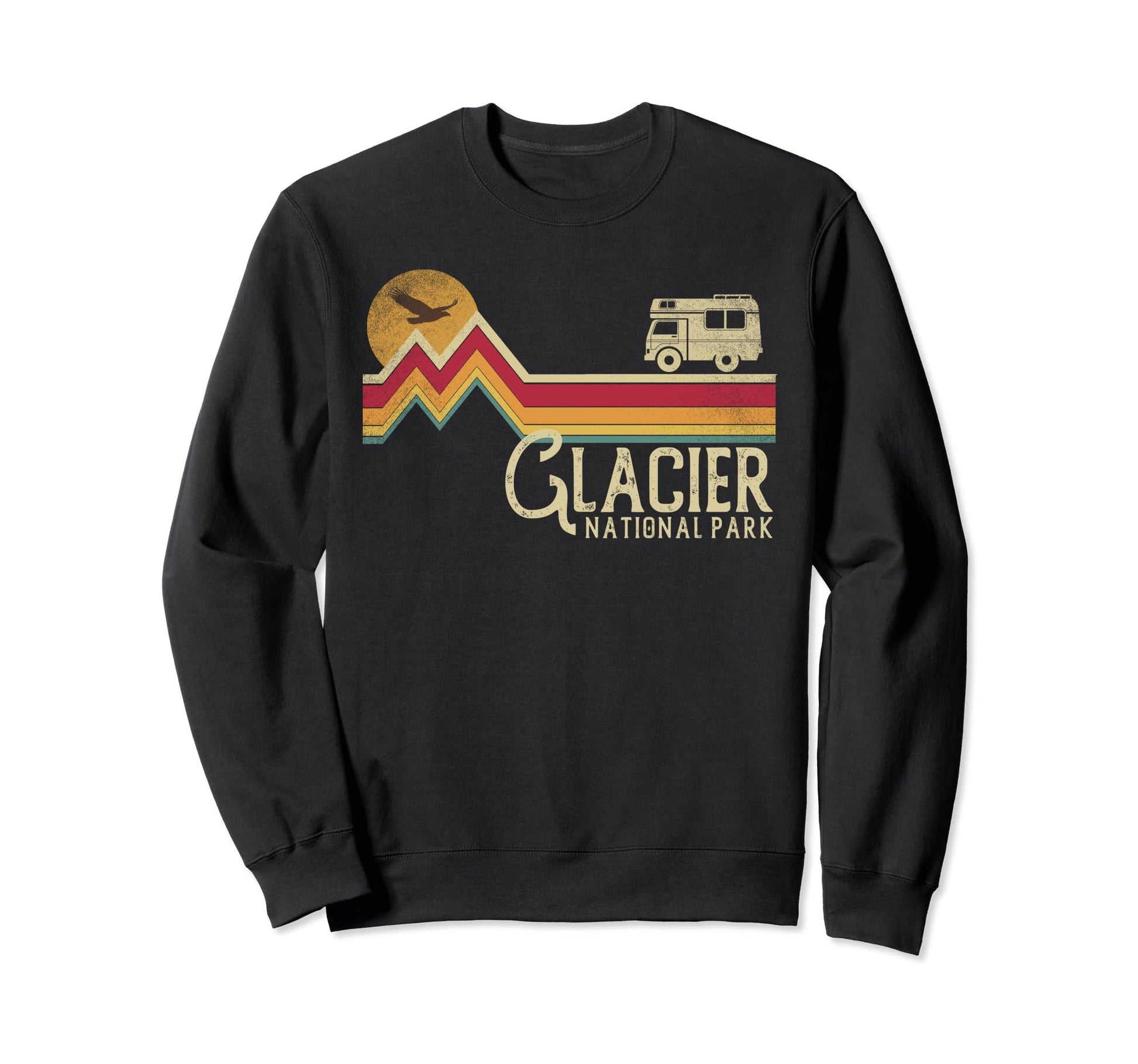 Glacier National Park Mountain Sweatshirt - Aesthetic Graphic Men Women - T-Shirt, Sweatshirt, Hoodie