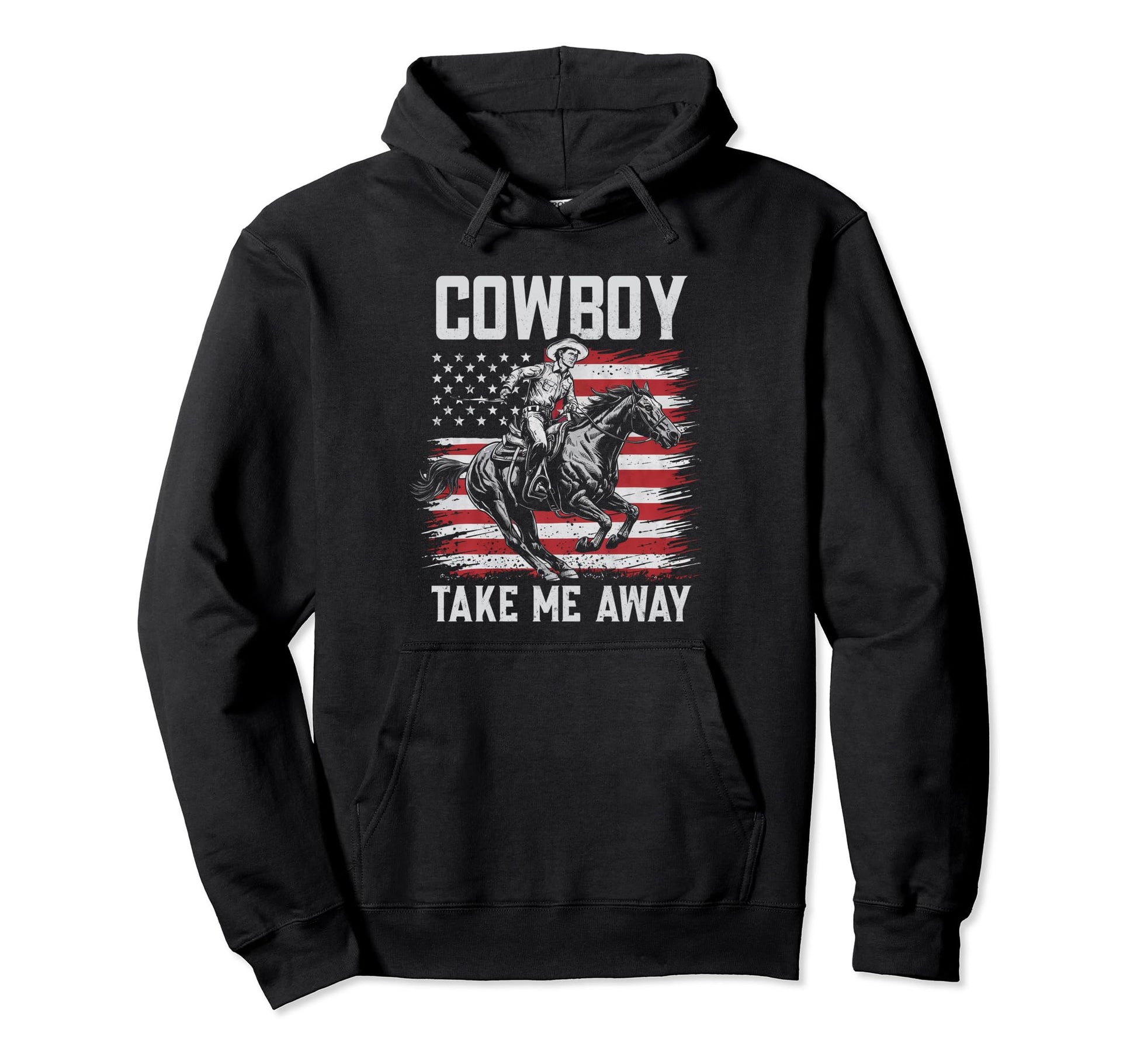 Cowboy Horseback Take Me Away Western Hoodie - Unique Graphic Men Women - T-Shirt, Sweatshirt, Hoodie
