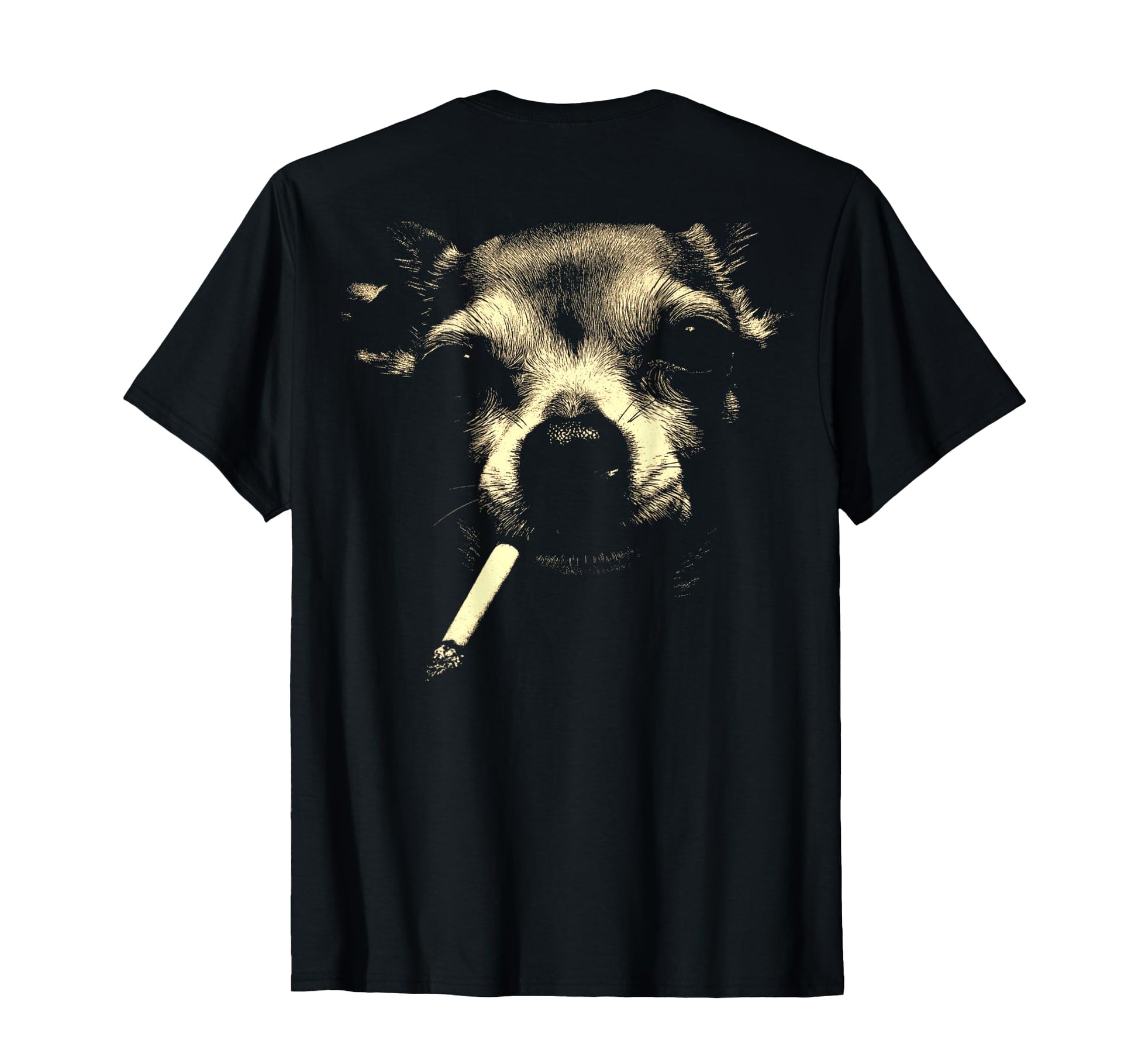 Chihuahua Smoking Cigarette Grunge T-Shirt - Novelty Apparel for Adults - T-Shirt, Sweatshirt, Hoodie