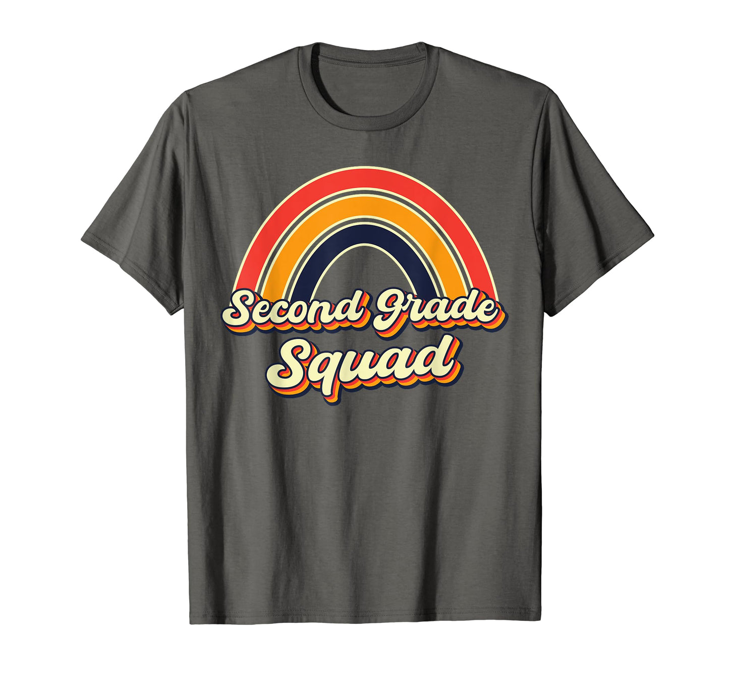 Second Grade Squad Teacher 2Nd Grade T-Shirt - Trendy Graphic for Adults - T-Shirt, Sweatshirt, Hoodie