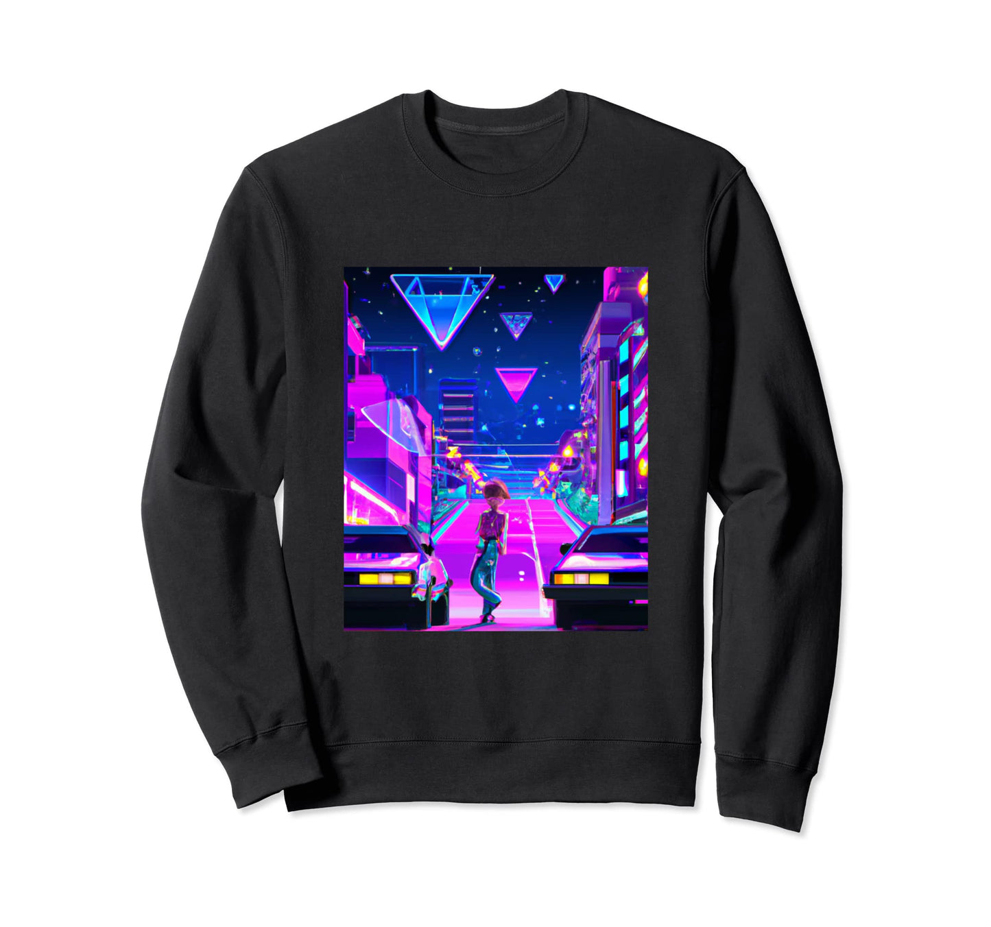 Vaporwave Car Synthwave Sweatshirt - Trendy Graphic Men Women - T-Shirt, Sweatshirt, Hoodie