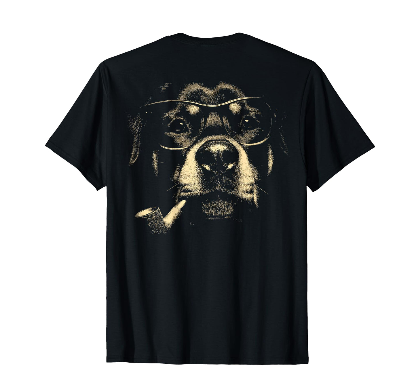 Rottweiler Glasses Smoking Pipe Grunge T-Shirt - Streetwear Style Unisex - T-Shirt, Sweatshirt, Hoodie