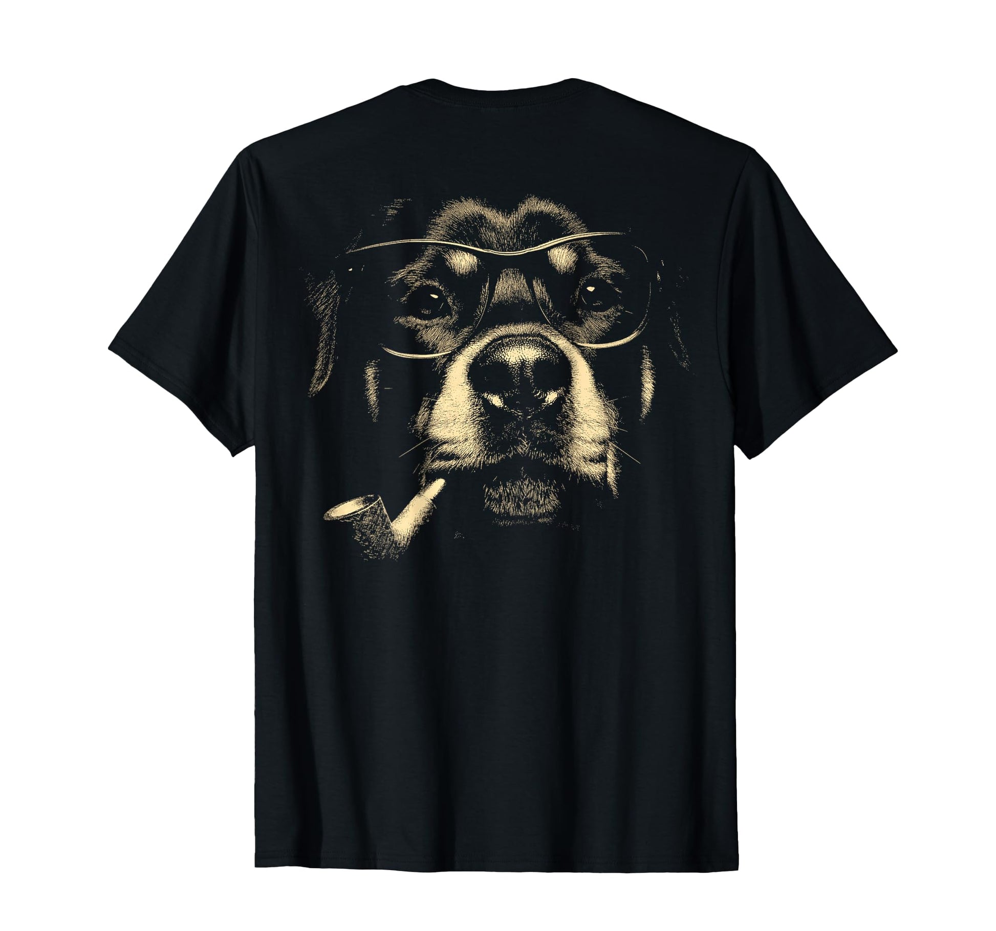 Rottweiler Glasses Smoking Pipe Grunge T-Shirt - Streetwear Style Unisex - T-Shirt, Sweatshirt, Hoodie