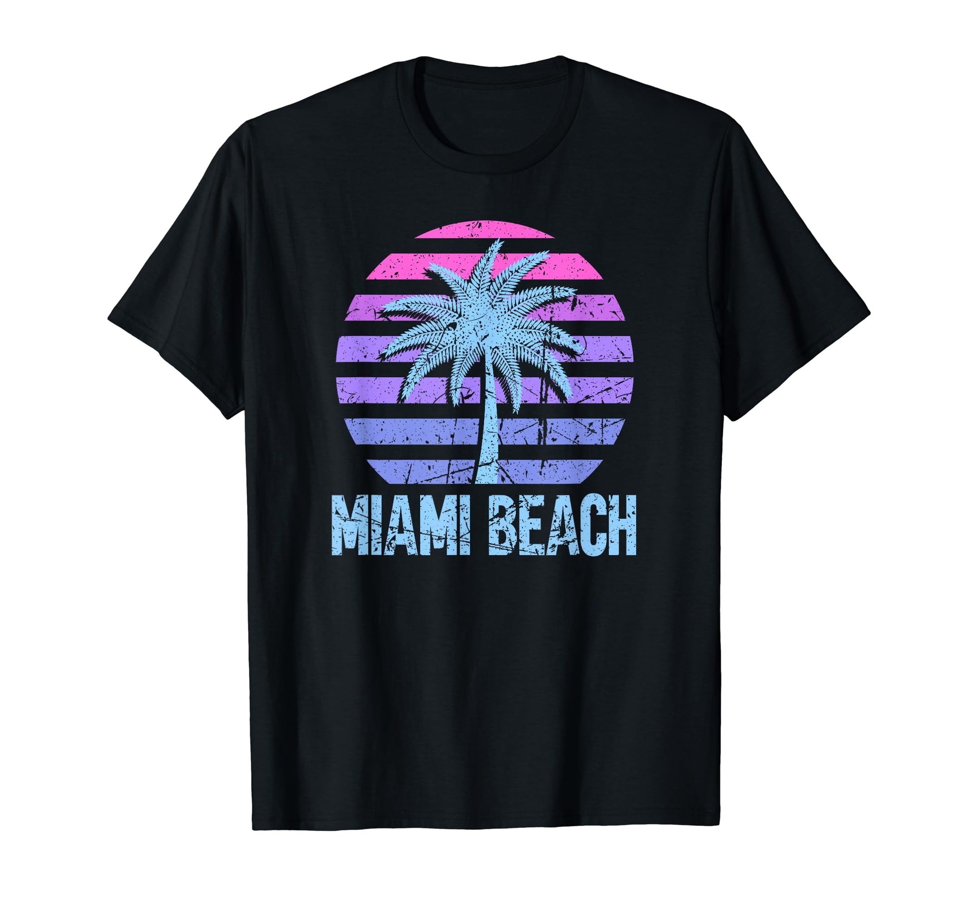 Miami Beach Vacation Vaporwave T-Shirt - Casual Everyday Wear Unisex - T-Shirt, Sweatshirt, Hoodie