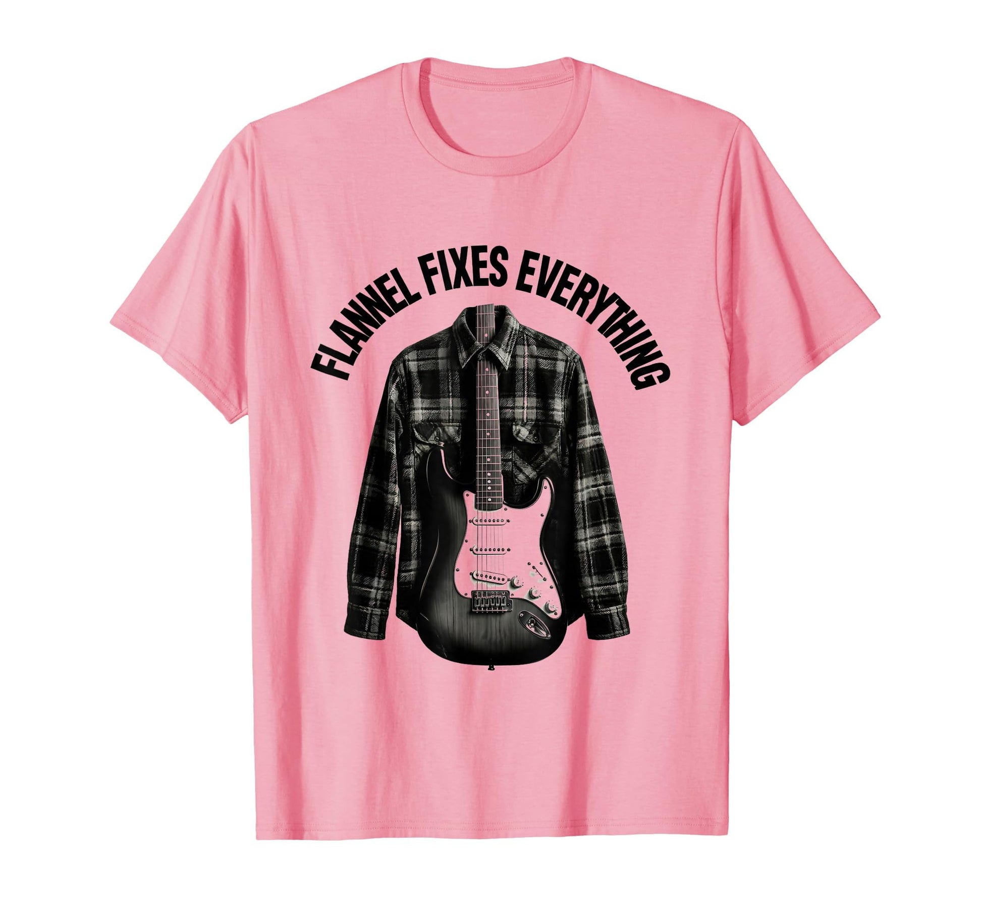 Flannel Fixes Everything Grunge T-Shirt - Trendy Graphic Unisex - T-Shirt, Sweatshirt, Hoodie