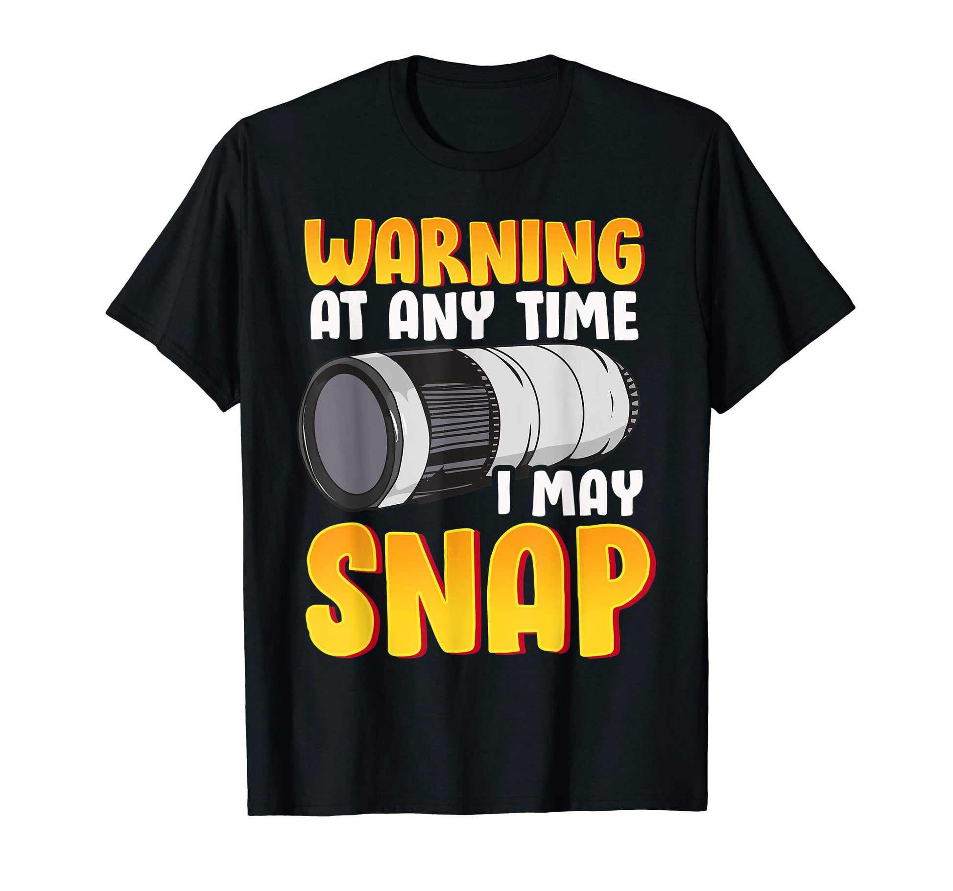 Photography Gift Photographers Camera Lens T-Shirt - Graphic Print Unisex - T-Shirt, Sweatshirt, Hoodie