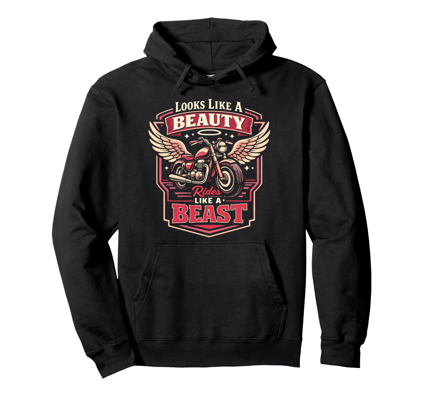 Motorcycle Biker Female Looks Hoodie - Trendy Graphic Unisex - T-Shirt, Sweatshirt, Hoodie