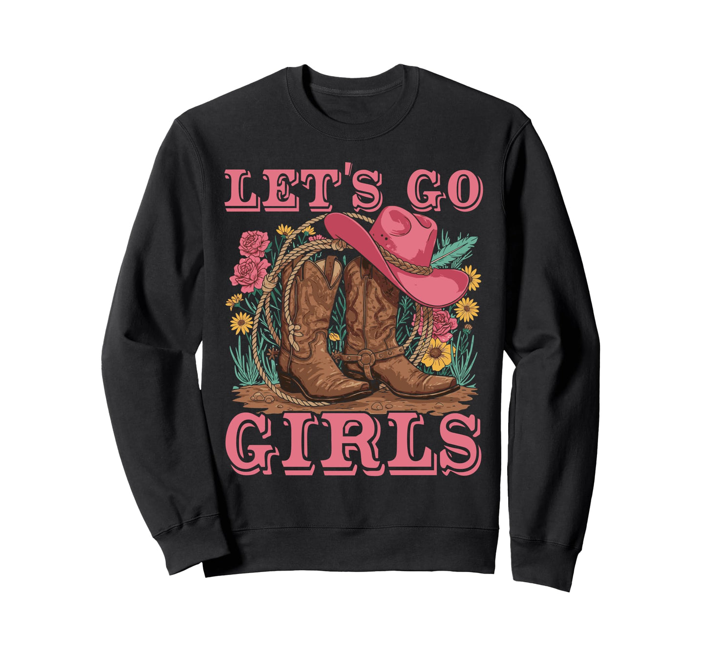 Lets Go Tees Rodeo Western Love Sweatshirt - Aesthetic Graphic for Adults - T-Shirt, Sweatshirt, Hoodie