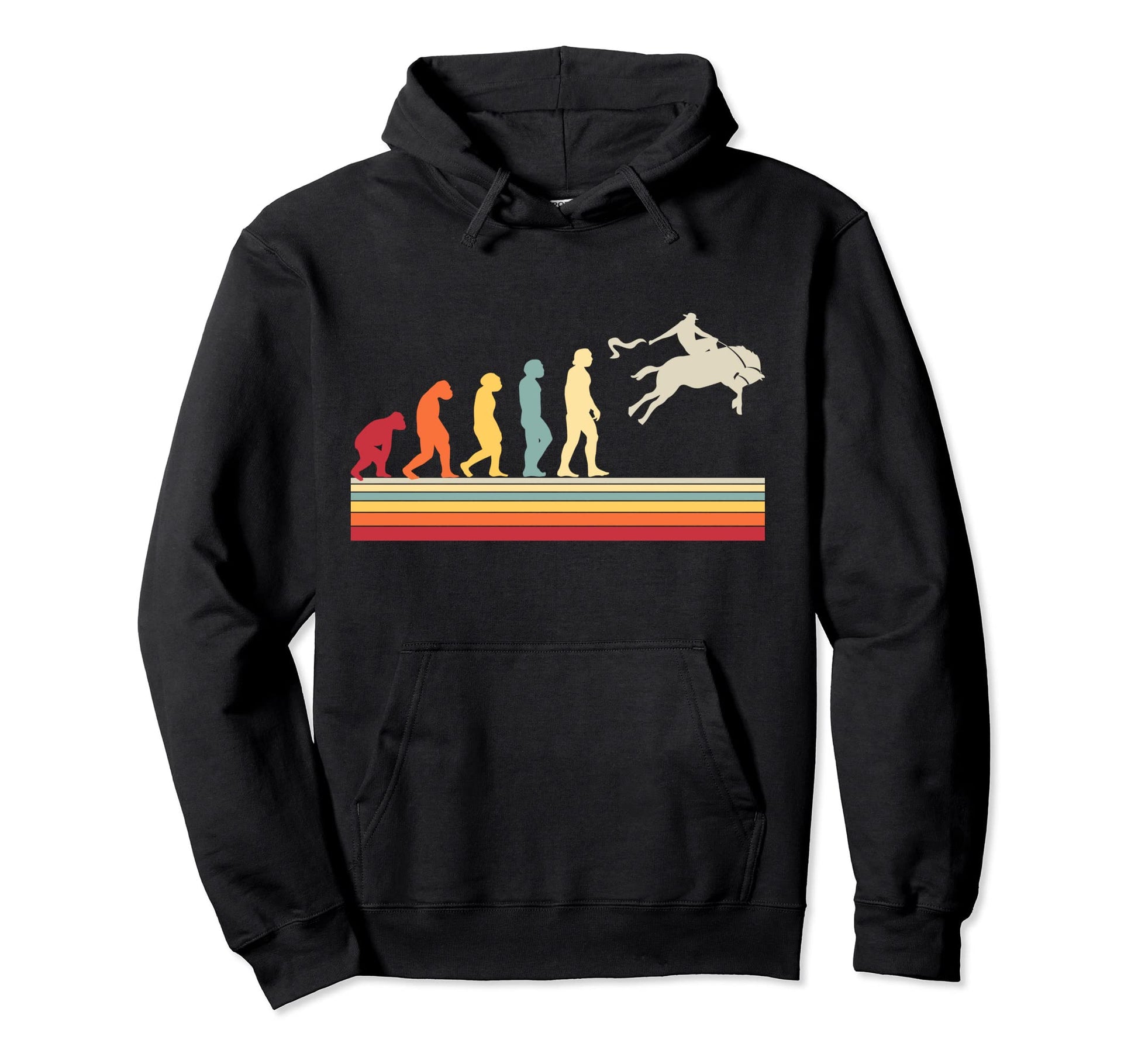 Evolution Rodeo Western Cowboy Hoodie - Casual Everyday Wear Unisex - T-Shirt, Sweatshirt, Hoodie