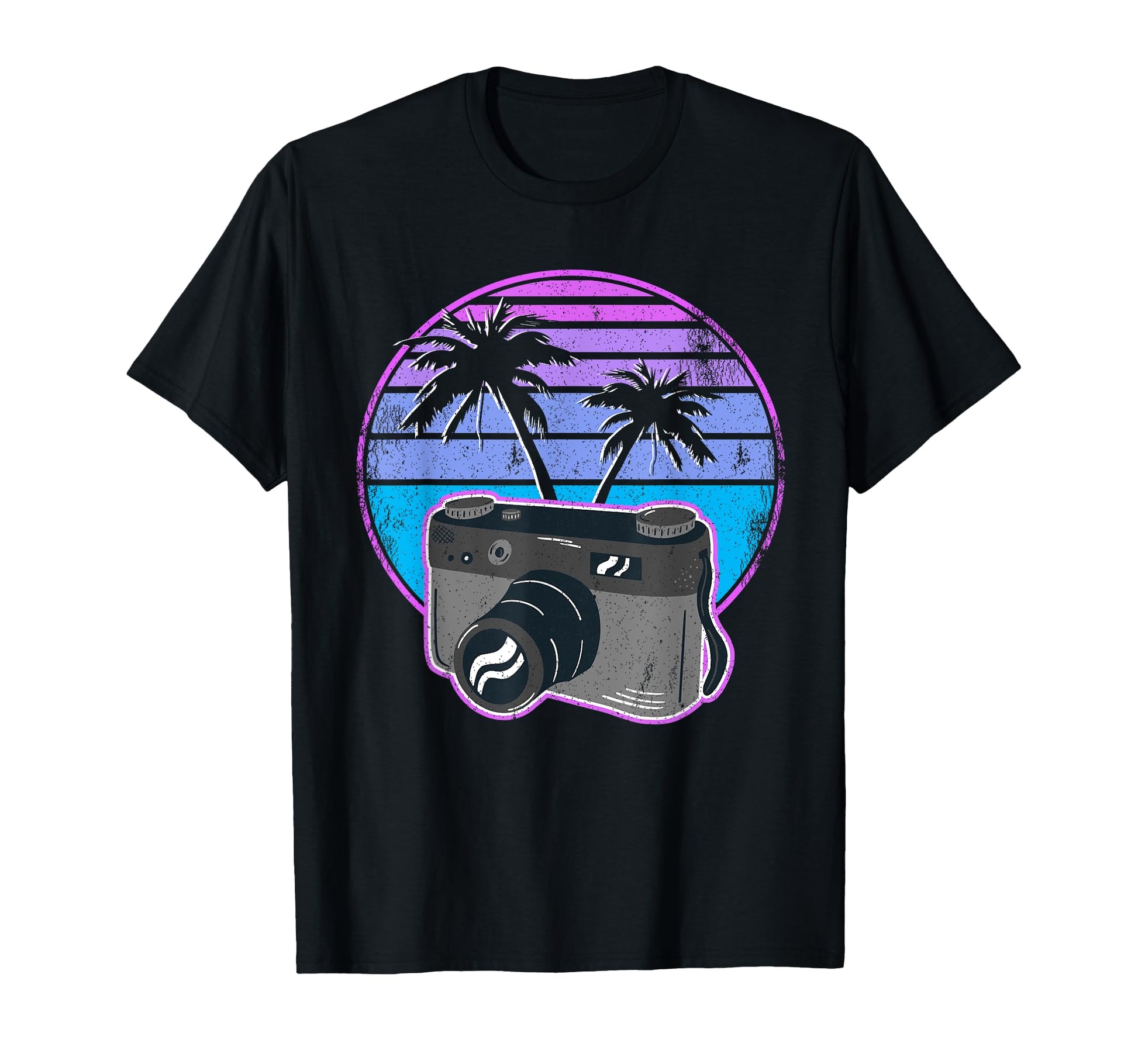 Photographer Vaporwave Camera T-Shirt - Trendy Graphic for Adults - T-Shirt, Sweatshirt, Hoodie