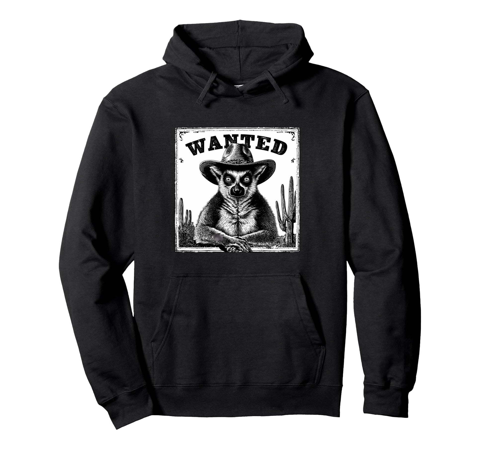 Country Cowboy Lemur Rodeo Cowgirl Hoodie - Graphic Print Men Women - T-Shirt, Sweatshirt, Hoodie