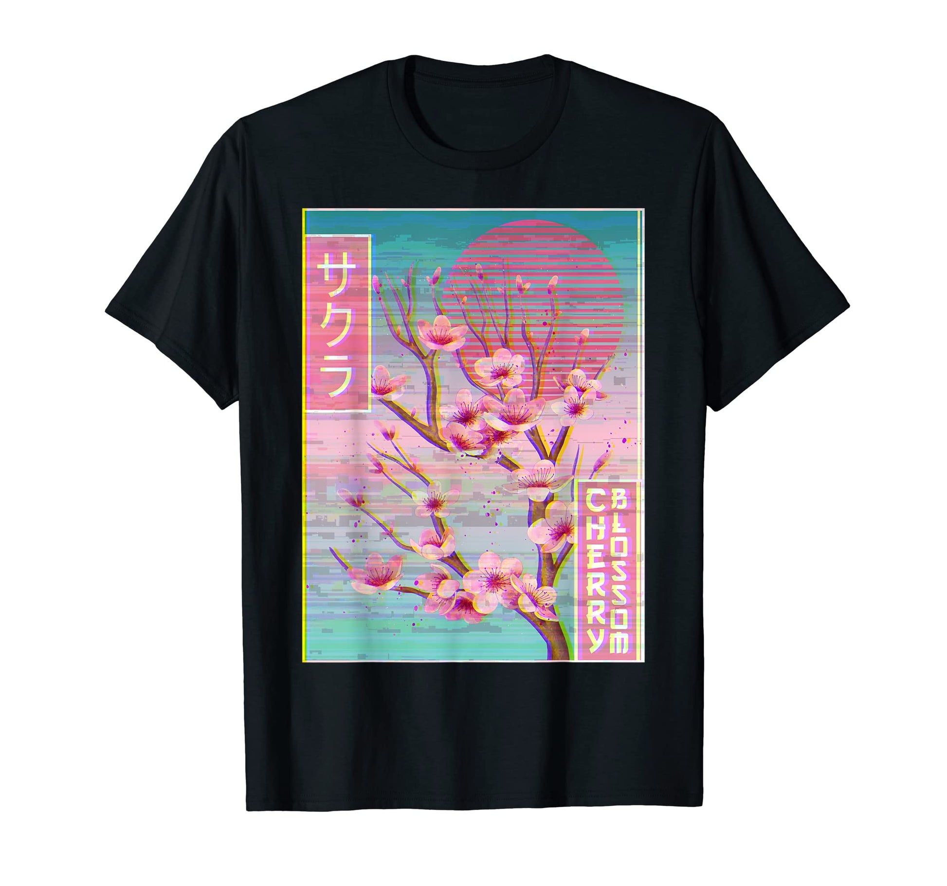 Sakura Cherry Blossom Vaporwave T-Shirt - Trendy Graphic for Adults - T-Shirt, Sweatshirt, Hoodie