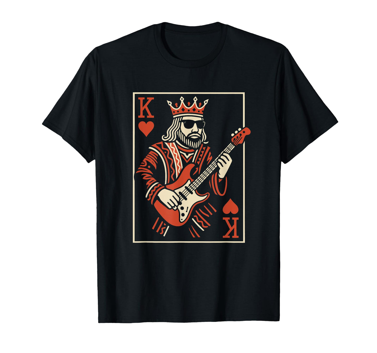 King Hearts Card Rockstar Playing T-Shirt - Novelty Apparel for Adults - T-Shirt, Sweatshirt, Hoodie