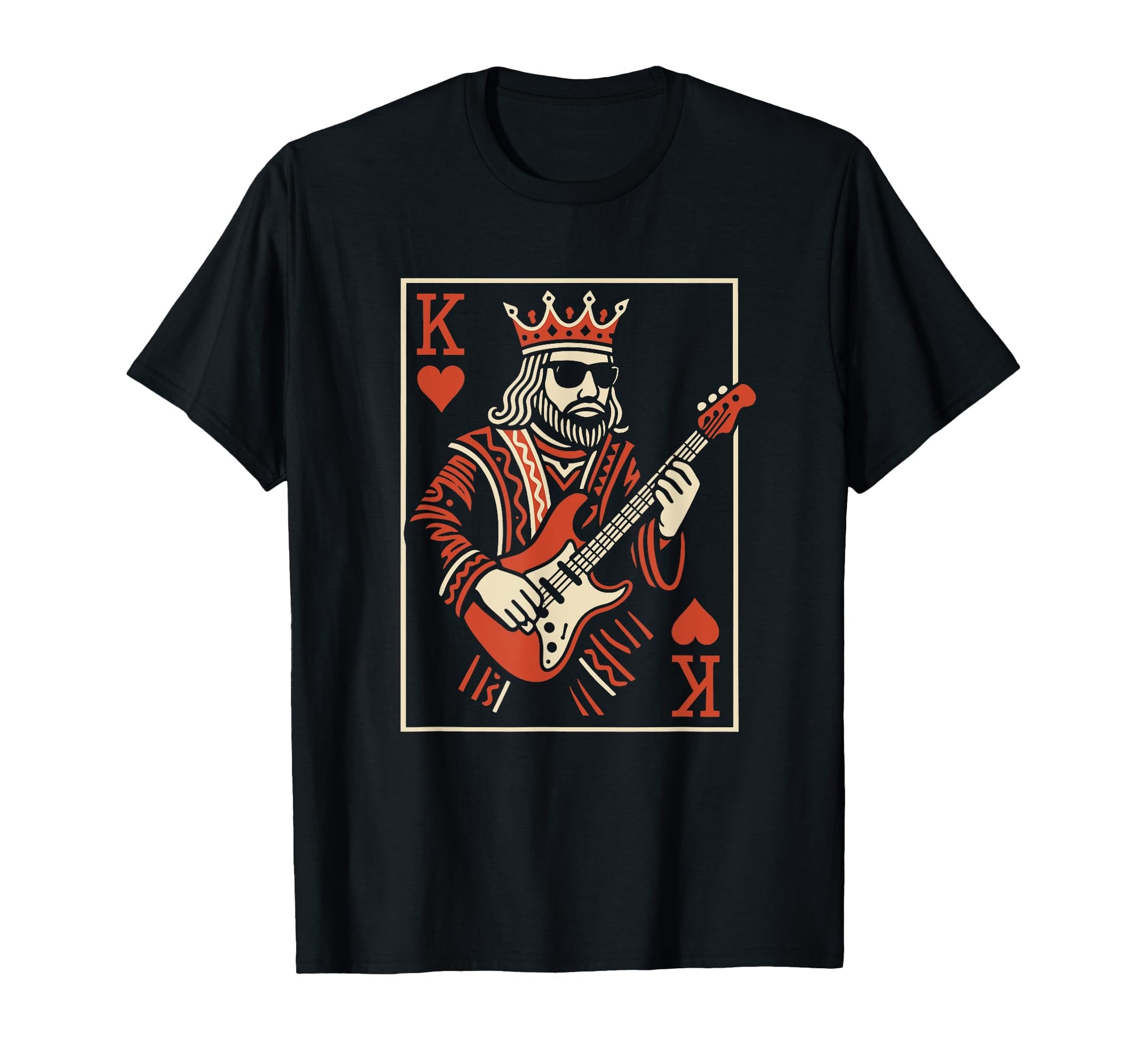 King Hearts Card Rockstar Playing T-Shirt - Novelty Apparel for Adults - T-Shirt, Sweatshirt, Hoodie